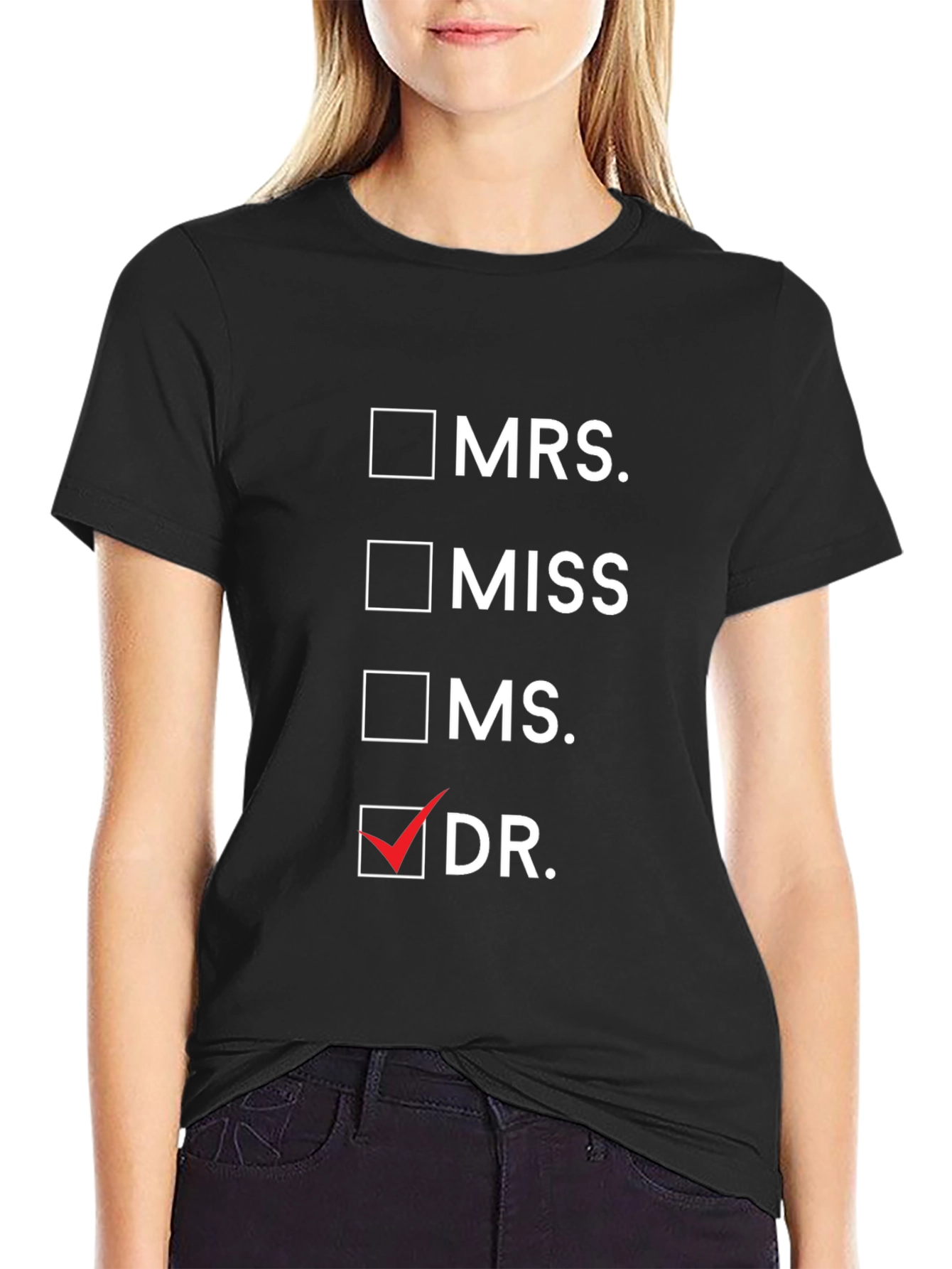 Black Novelty Dr. Checkbox T-Shirt - Black view 2