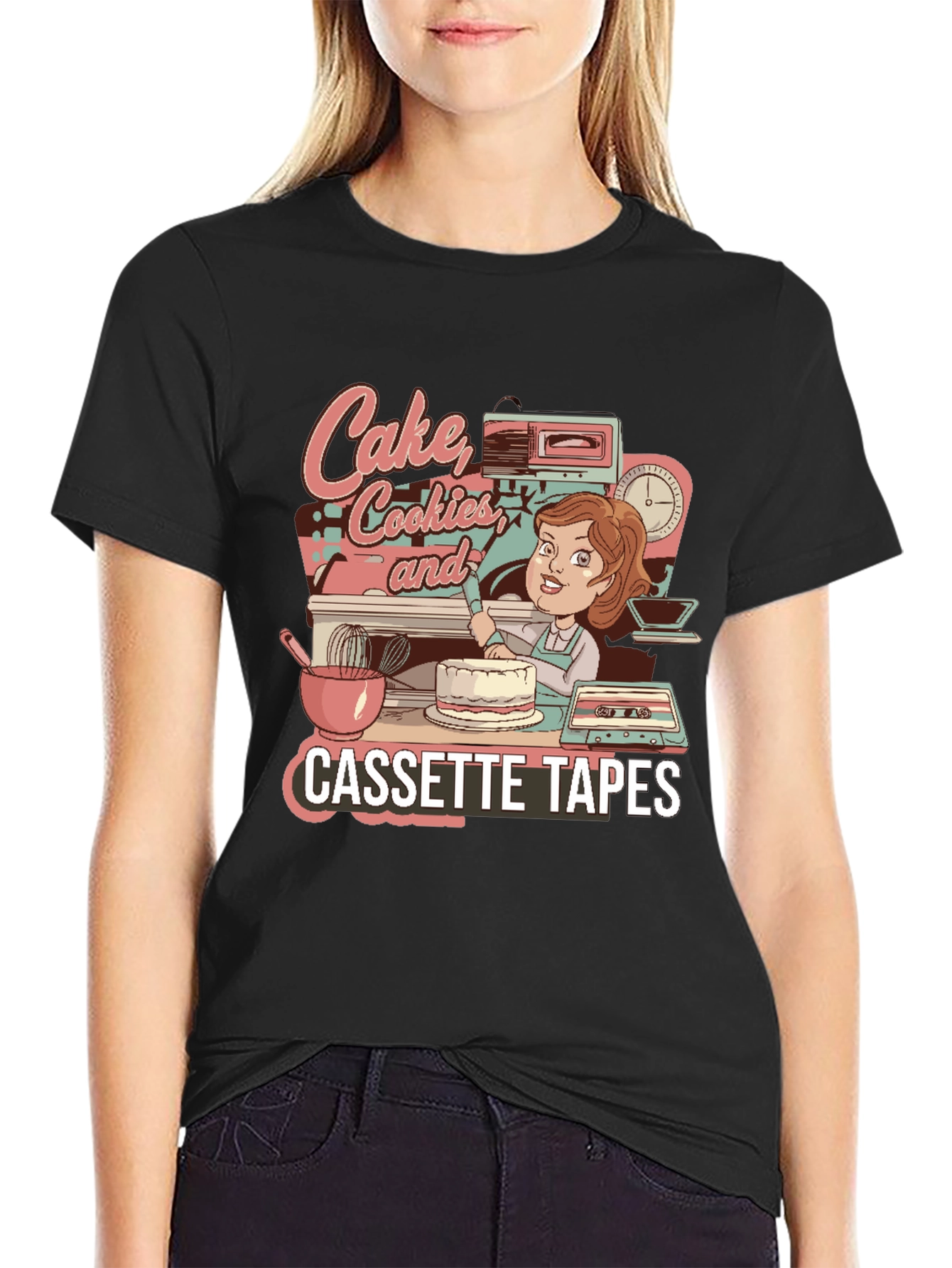 Black Cake, Cookies & Cassette Tapes Graphic Tee view 2