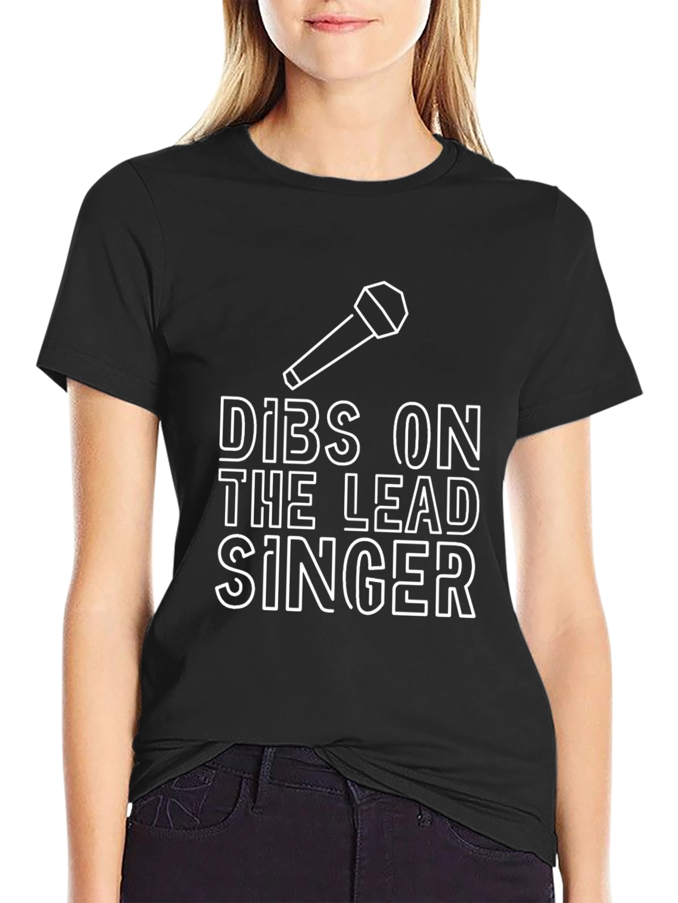 Black Dibs on the Lead Singer Graphic T-Shirt view 2