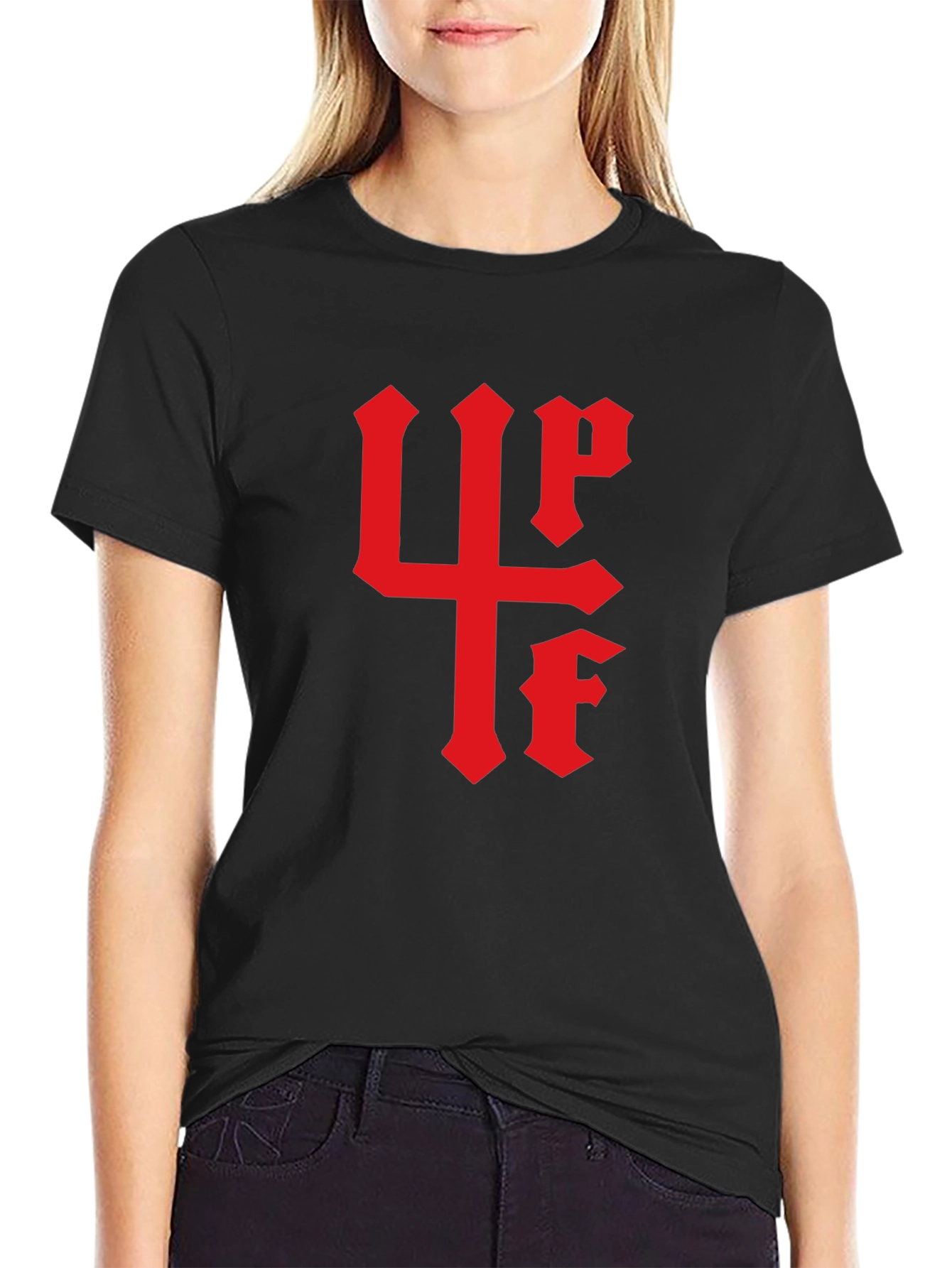 Black UPF Graphic Tee - Black Cotton Blend view 2