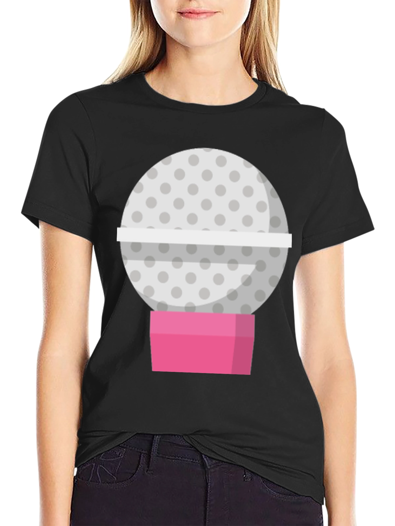 Black Golf Ball Candy Machine Graphic Tee view 2