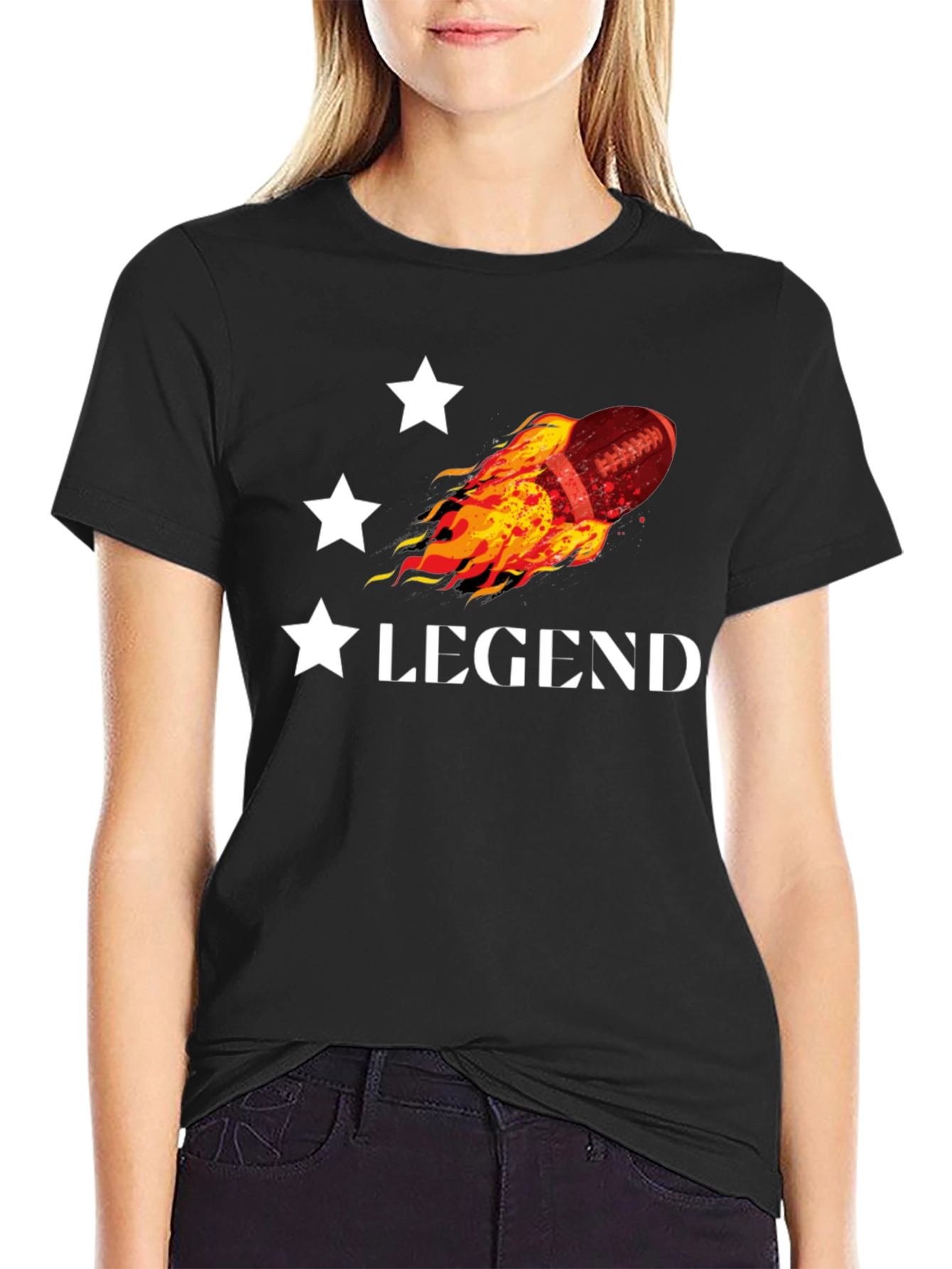 Black Legend Football Graphic Tee view 2