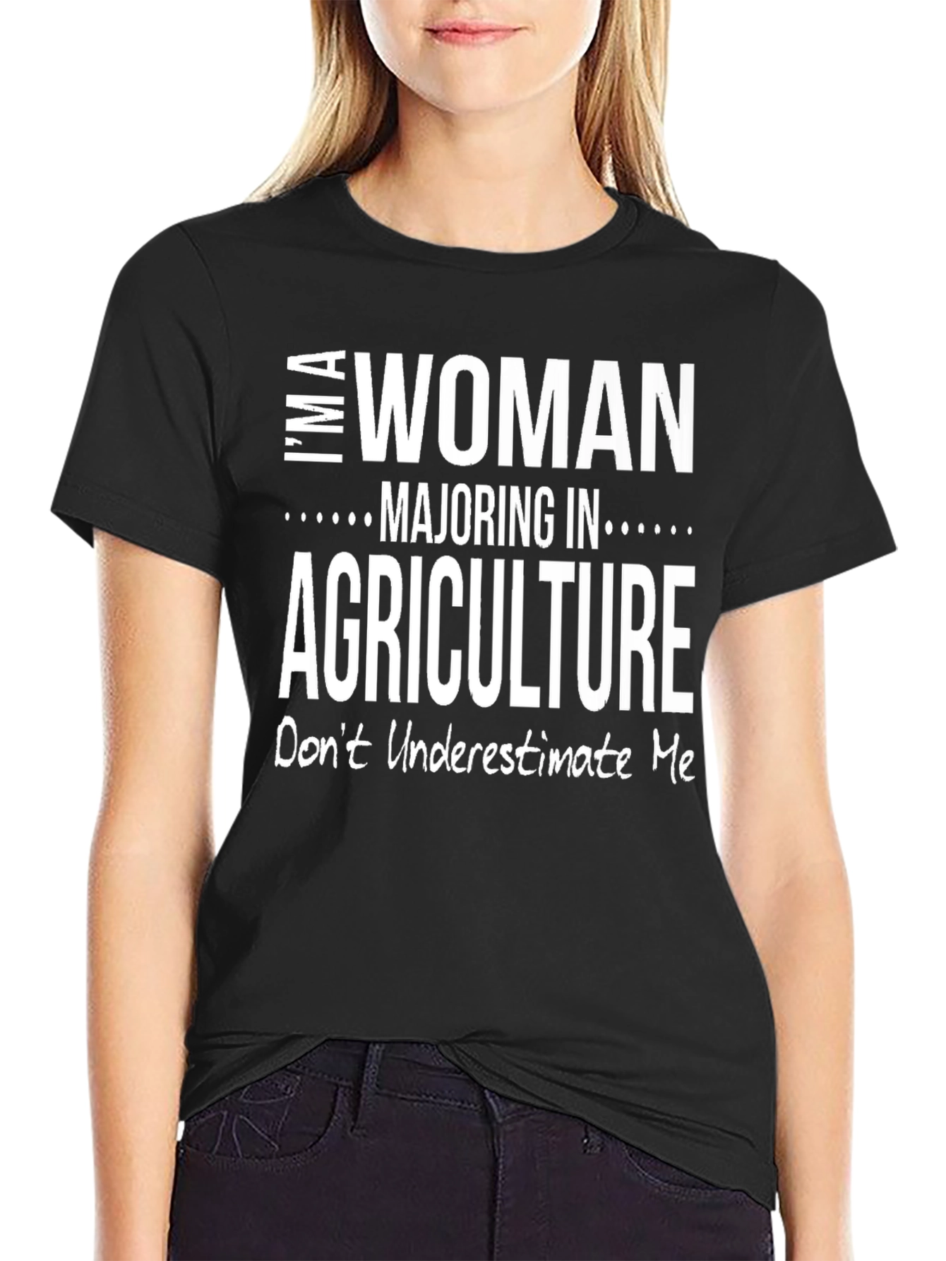 Black Woman Majoring in Agriculture Graphic T-Shirt view 2
