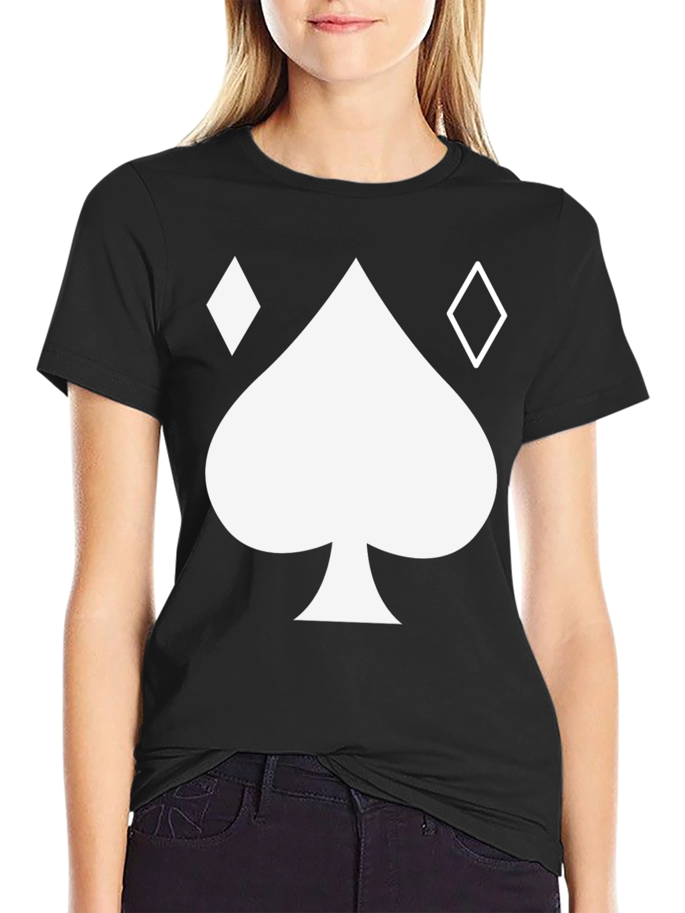 Spades & Diamonds Graphic T-Shirt - Black - 2