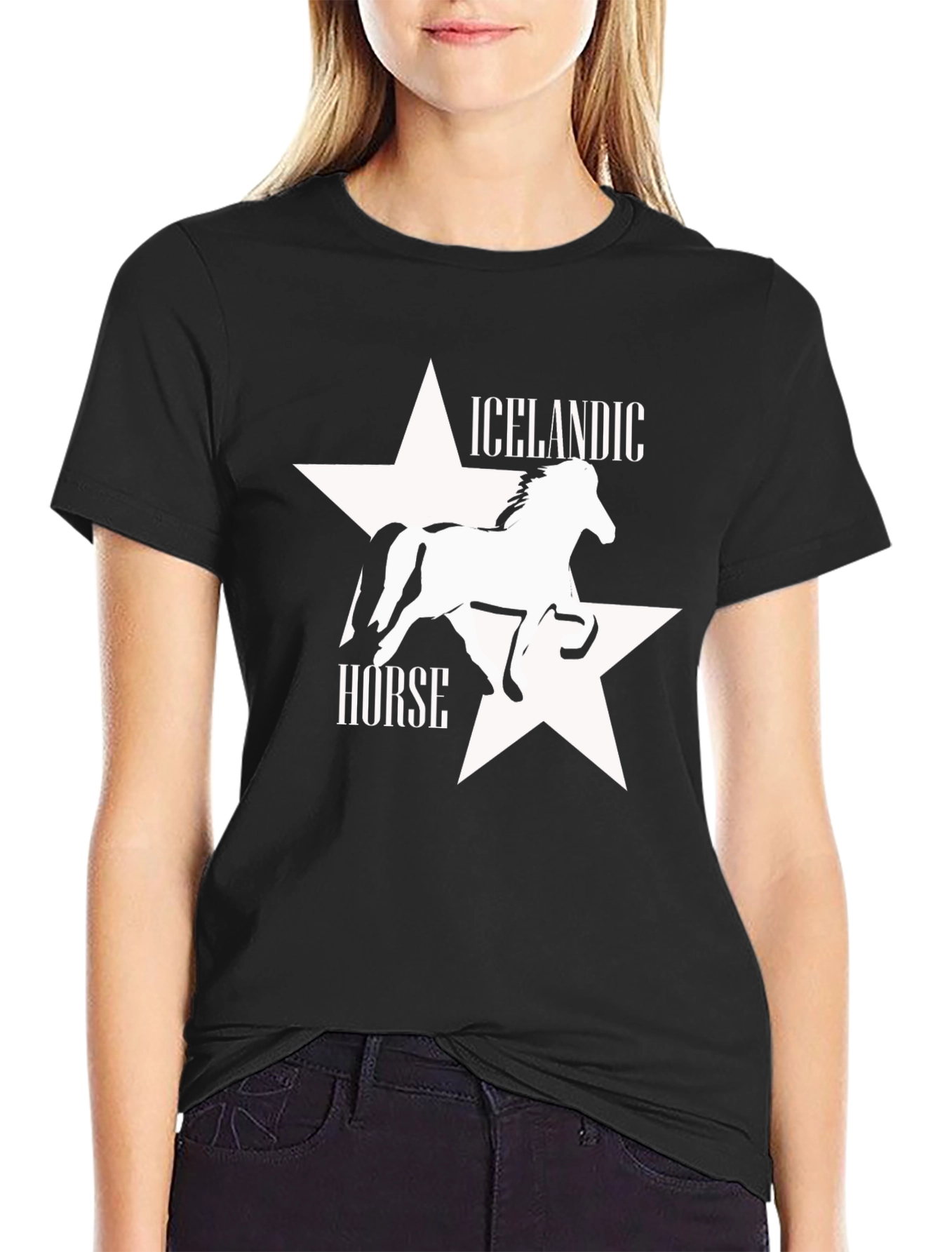 Icelandic Horse Black Graphic Tee - 2