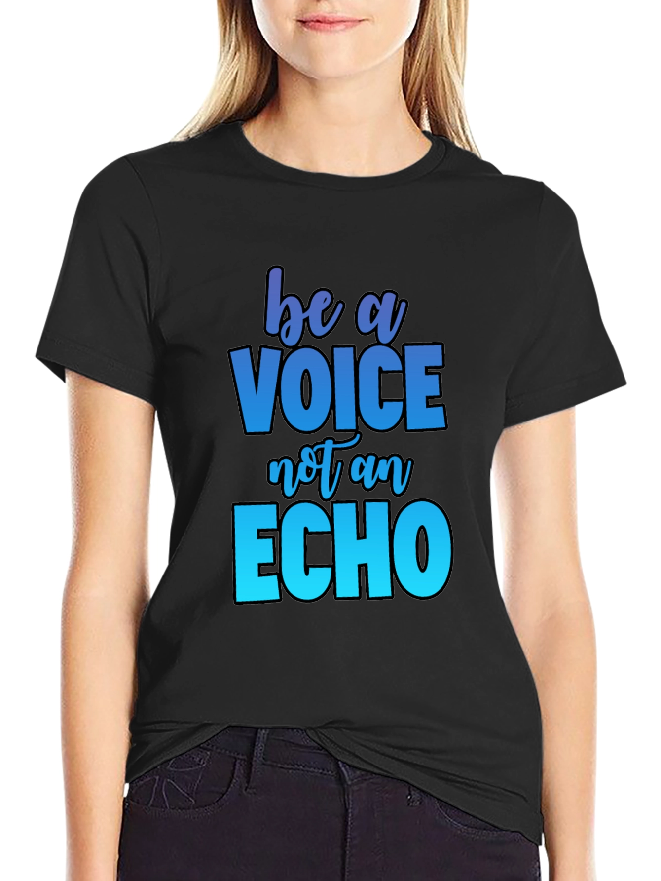 Black Be A Voice T-Shirt view 2