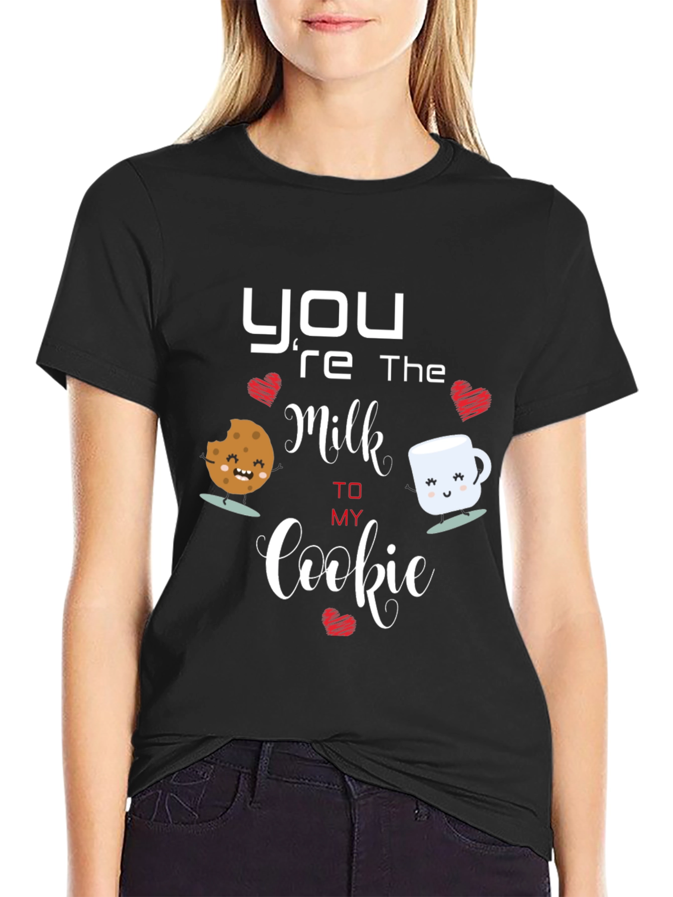Black You're the Milk to My Cookie T-Shirt view 2