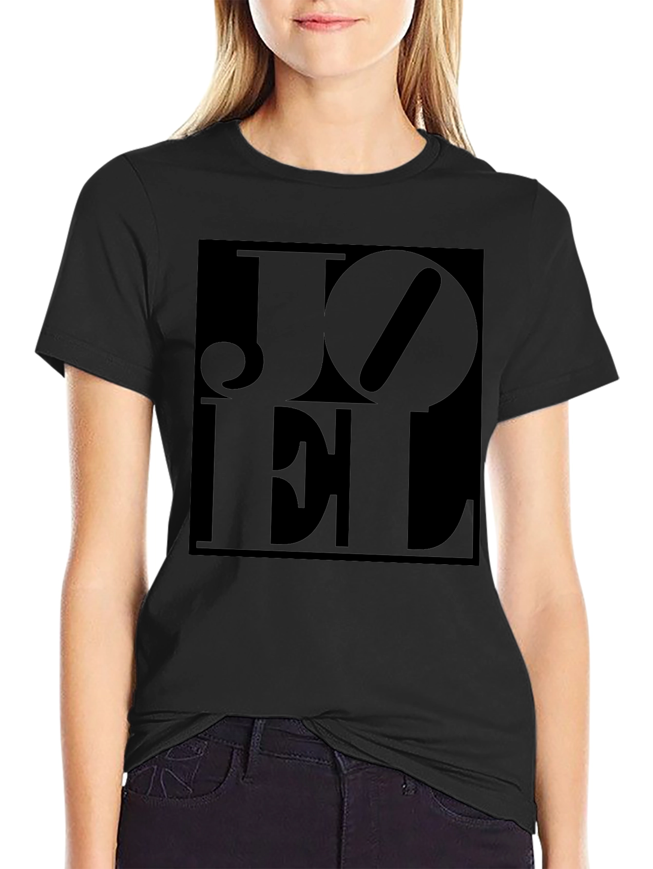 Black Joel Graphic Print Black T-Shirt view 2