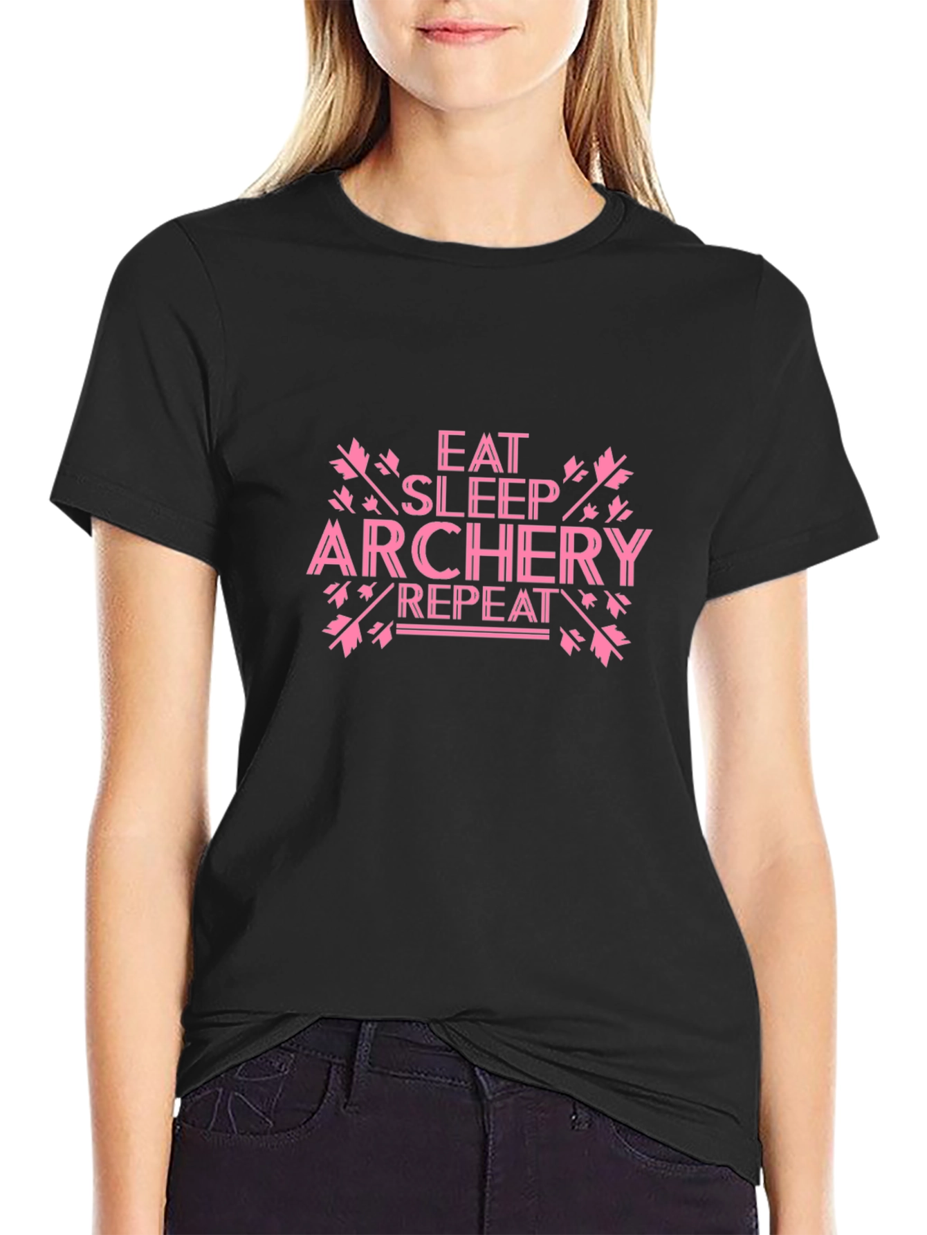 Eat Sleep Archery Repeat Black Tee - 2