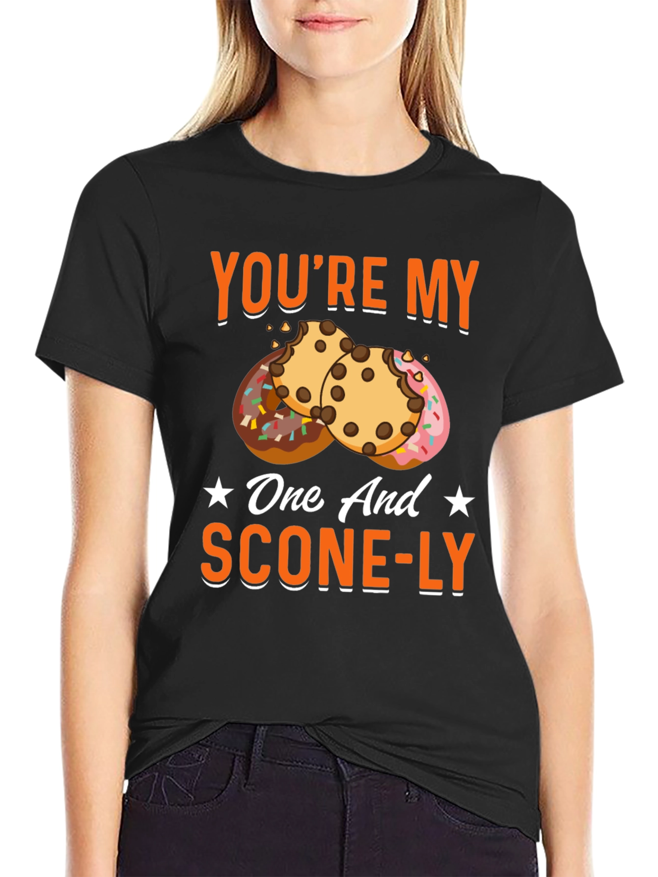 Black You're My One and Scone-ly T-Shirt view 2