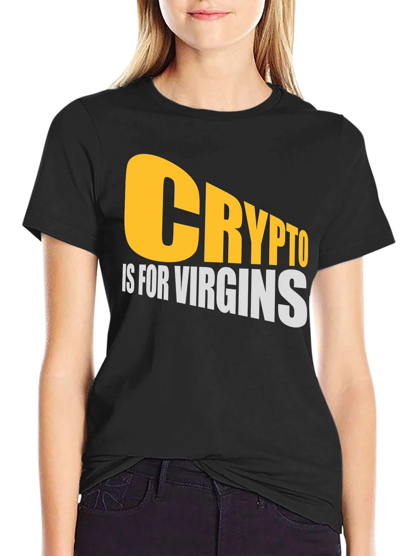 Black Crypto is for Virgins Graphic T-Shirt view 2