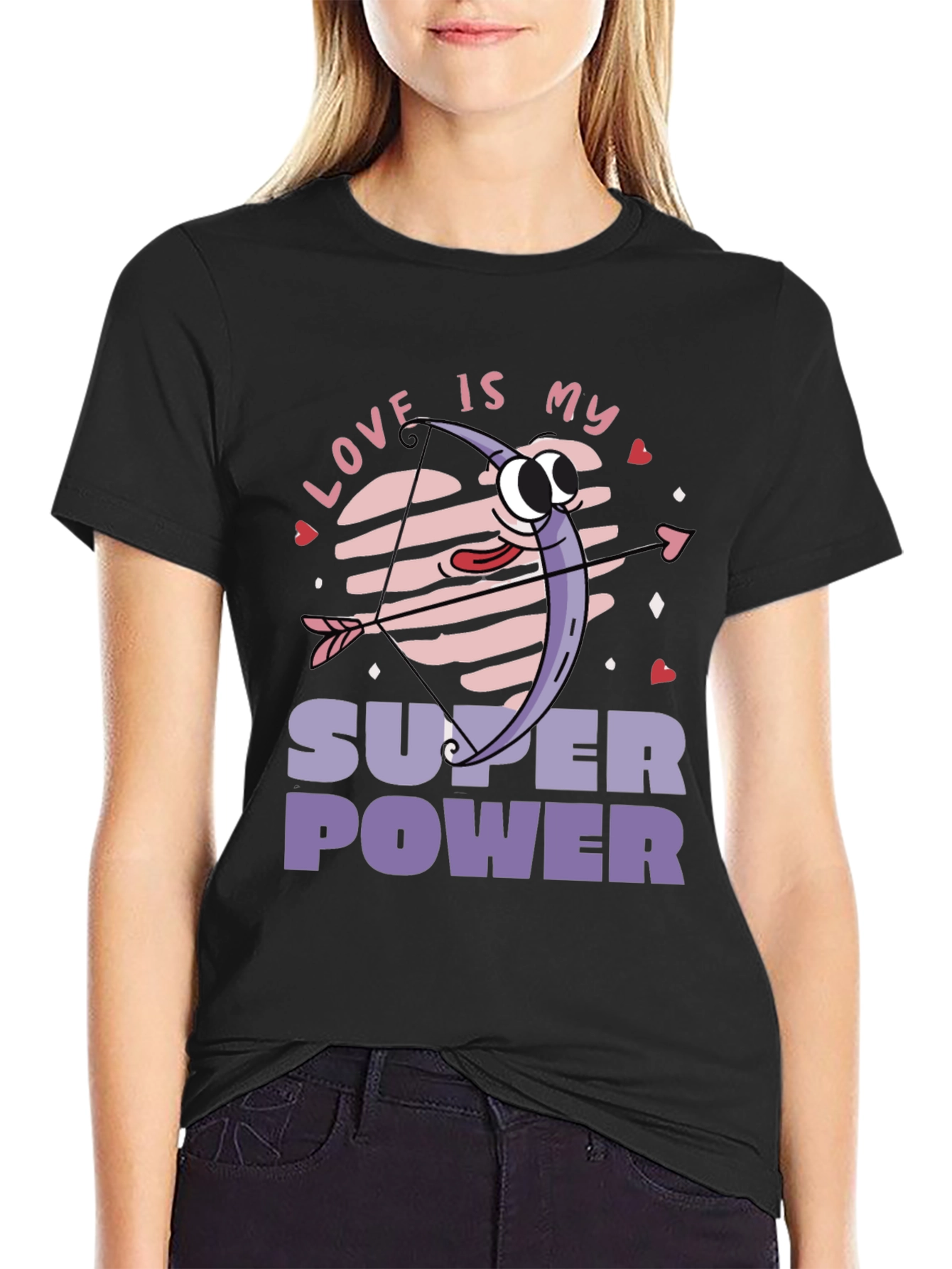 Black Love is My Superpower Graphic T-Shirt view 2
