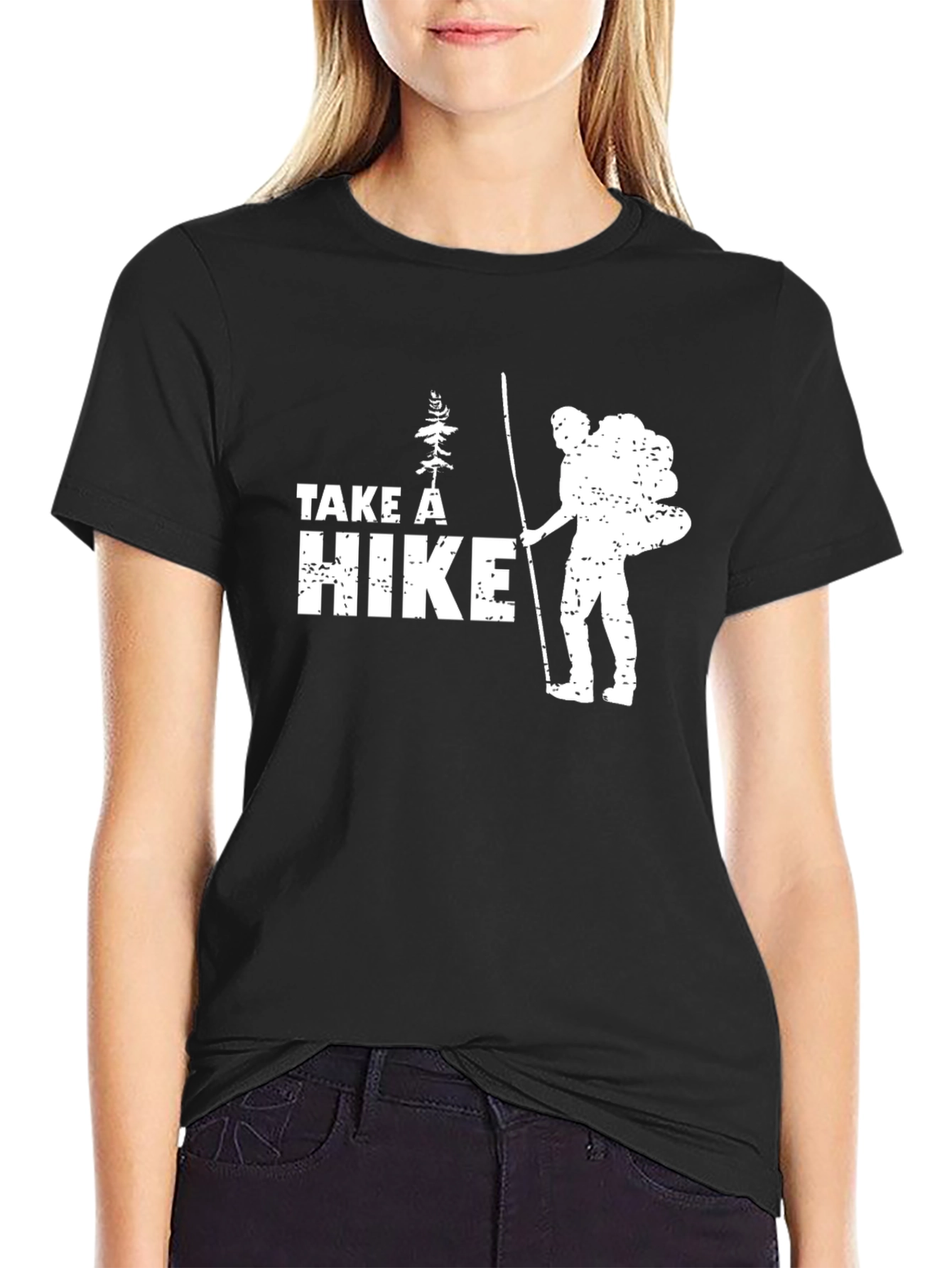 Black Take a Hike Graphic Tee - Black view 2