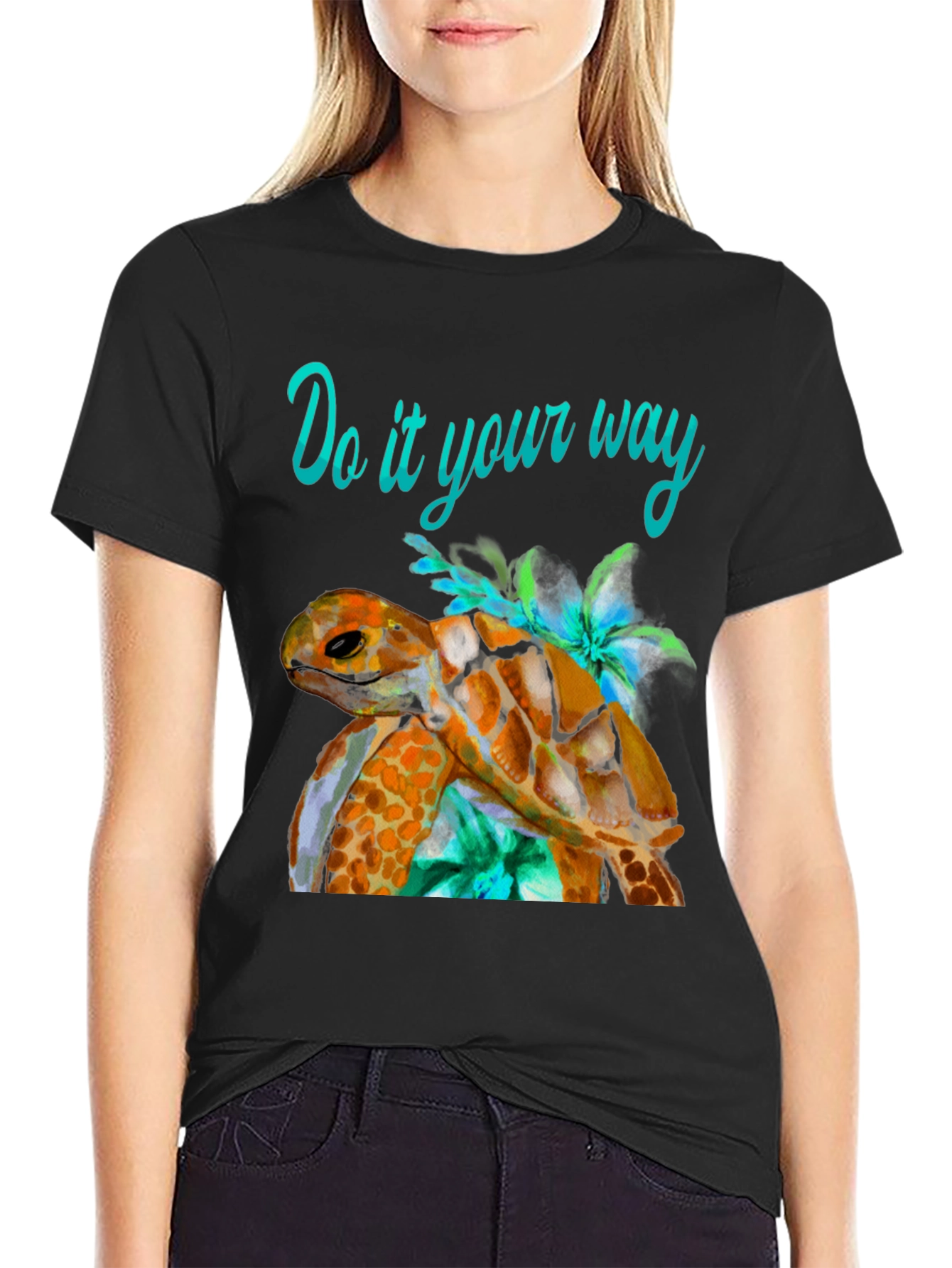 Black Turtle Graphic Tee - Do It Your Way view 2