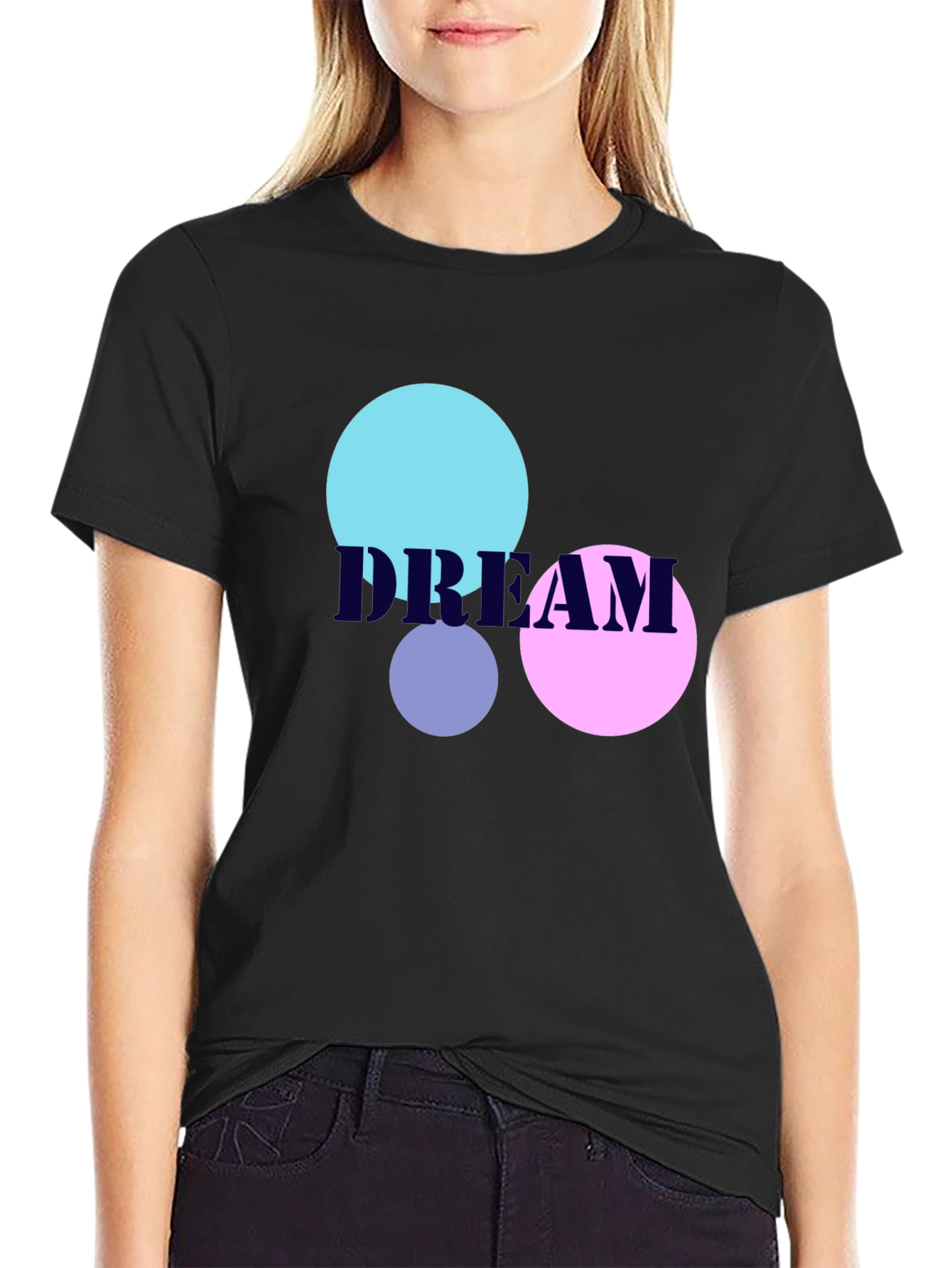 Black Dream Graphic Tee - Stylish Black T-Shirt view 2