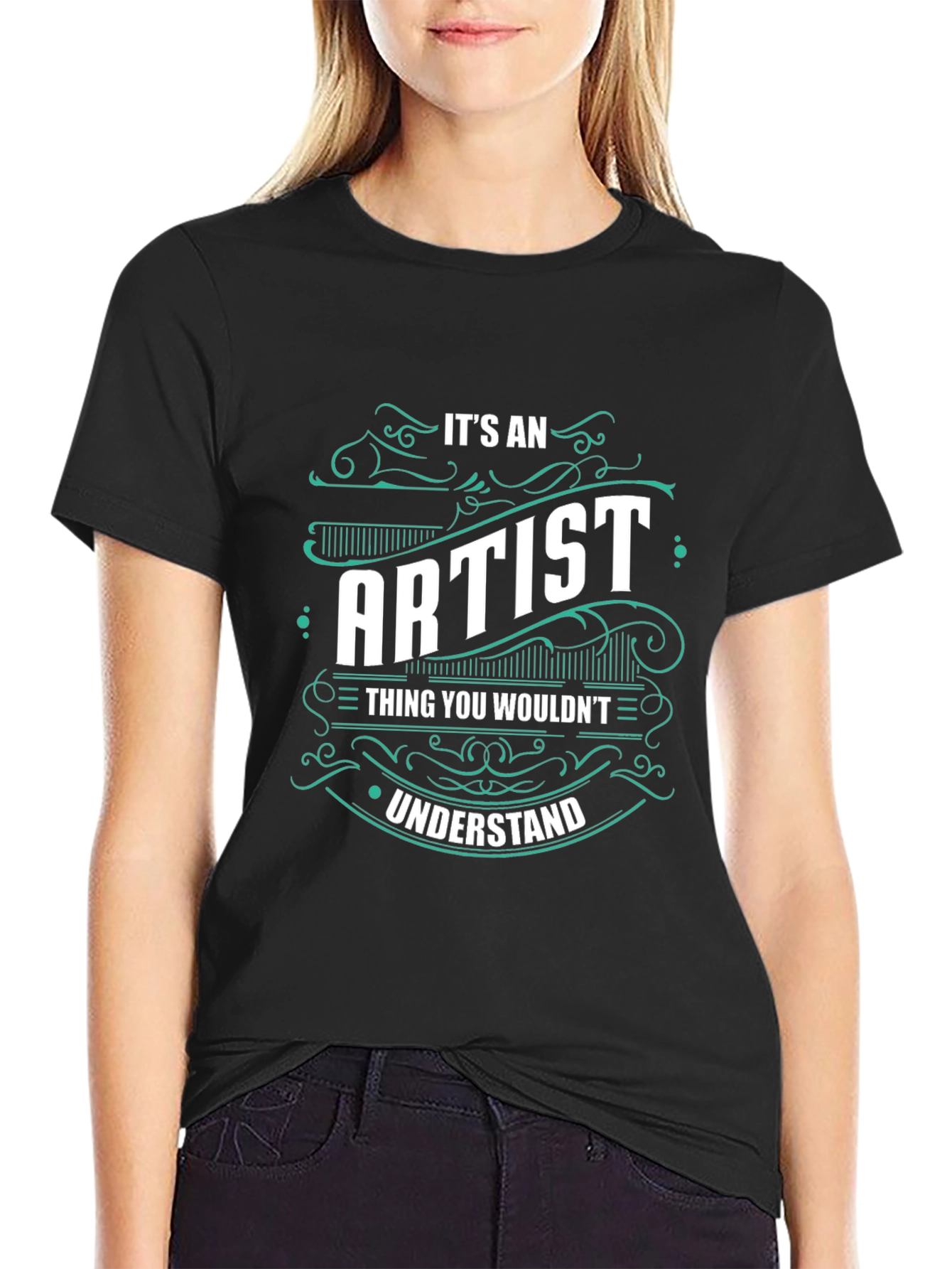Black It's an Artist Thing T-Shirt view 2