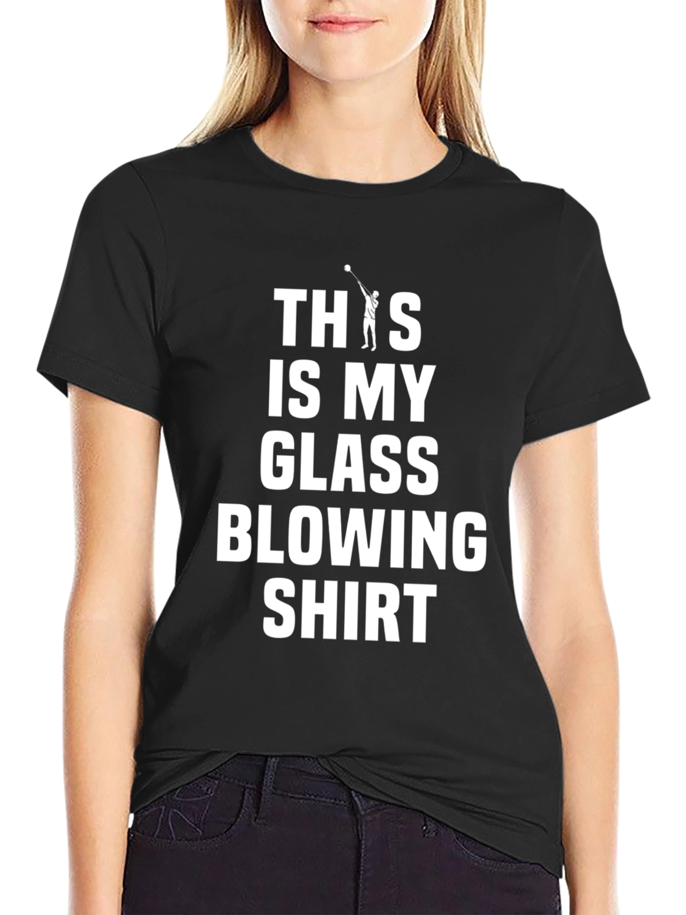 Black Glass Blowing Shirt - Funny Artist T-Shirt view 2