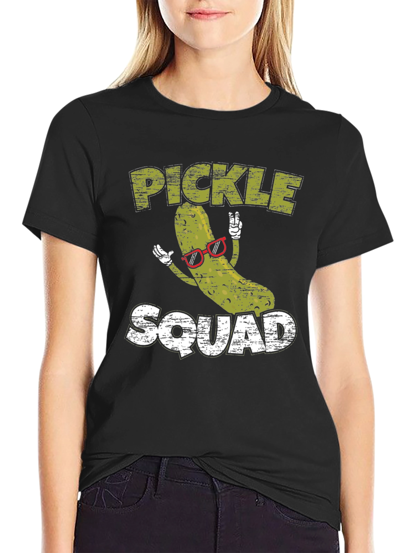 Black Pickle Squad T-Shirt - Cool Graphic Tee view 2