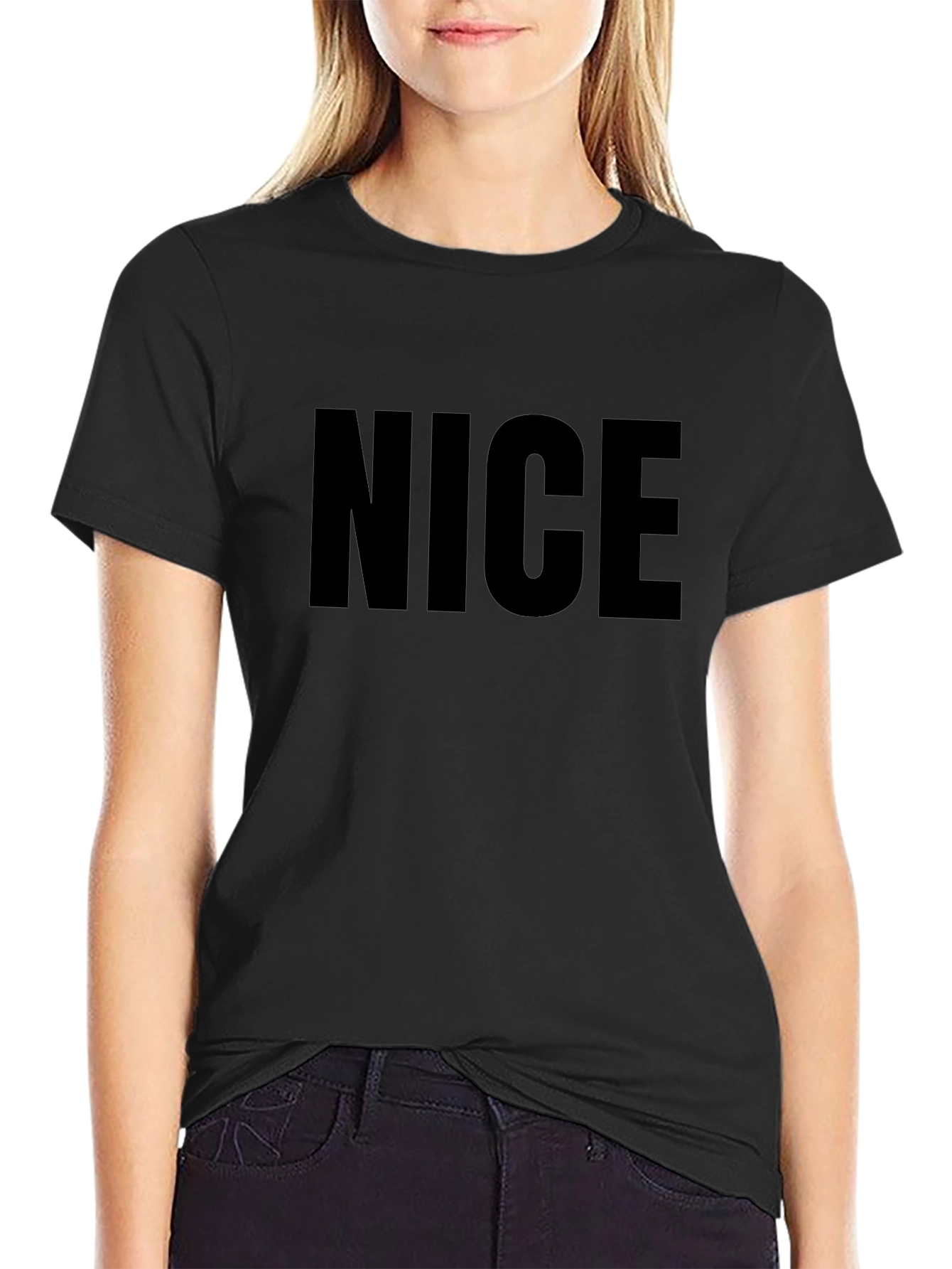 Black NICE Graphic Tee - Casual Comfort view 2