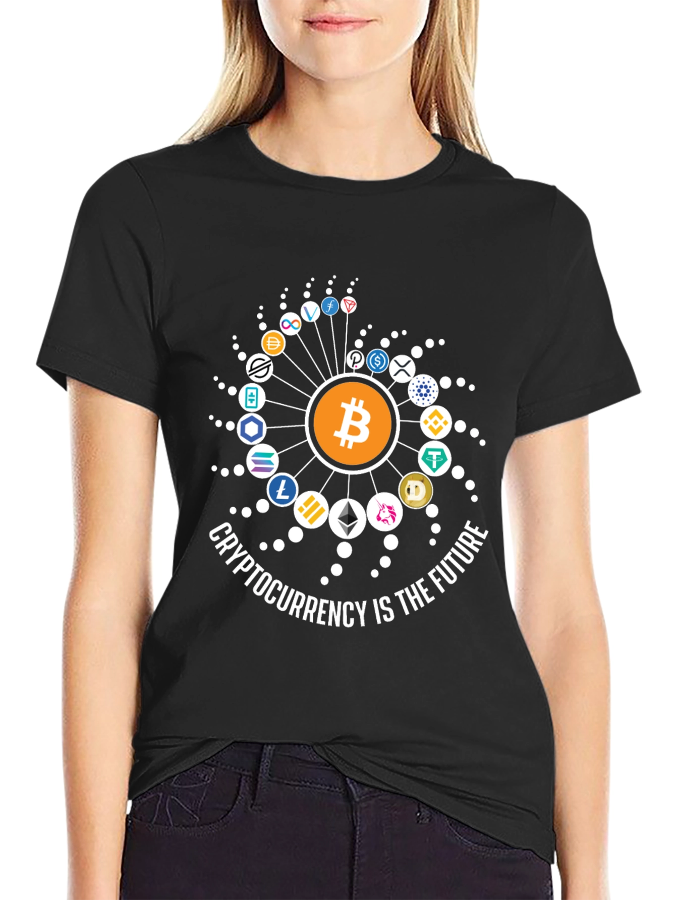 Black Crypto Future Black T-Shirt view 2