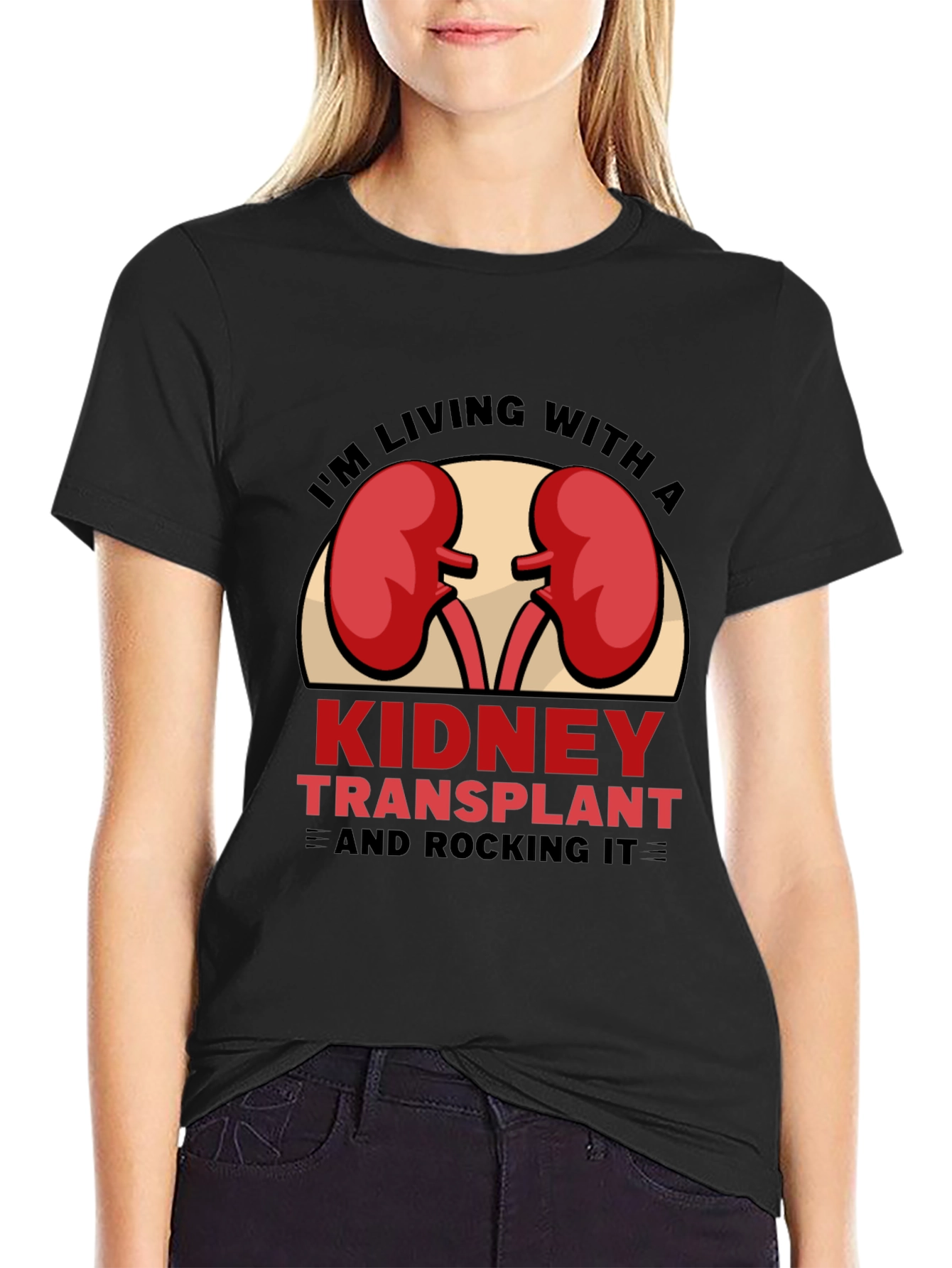 Black Kidney Transplant Rocking It T-Shirt view 2