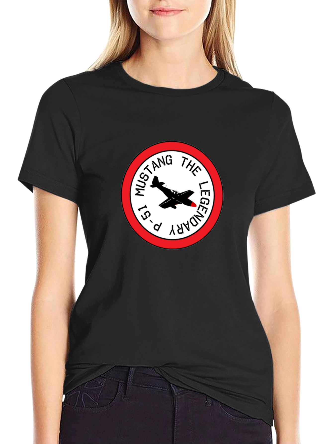 P-51 Mustang Legendary Black T-Shirt - 2