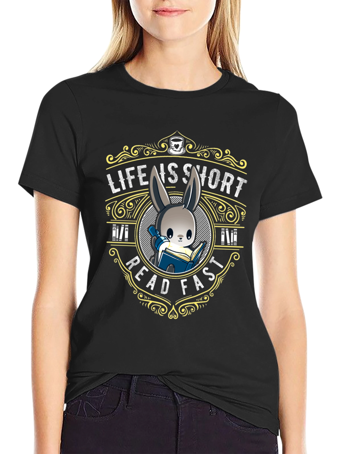 Black Life is Short Read Fast T-Shirt view 2