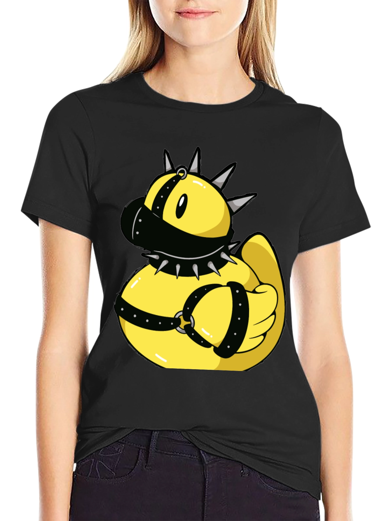 Black Novelty Rubber Duck T-Shirt view 2