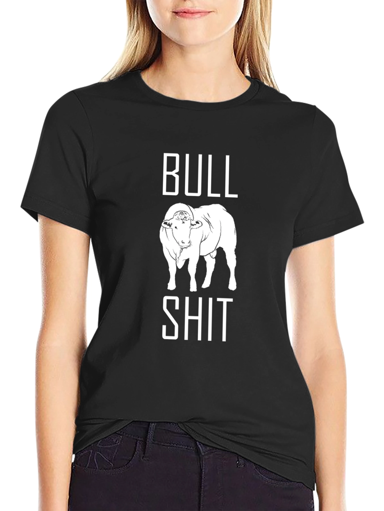 Black Bull Shit T-Shirt: Funny Graphic Tee for Men view 2