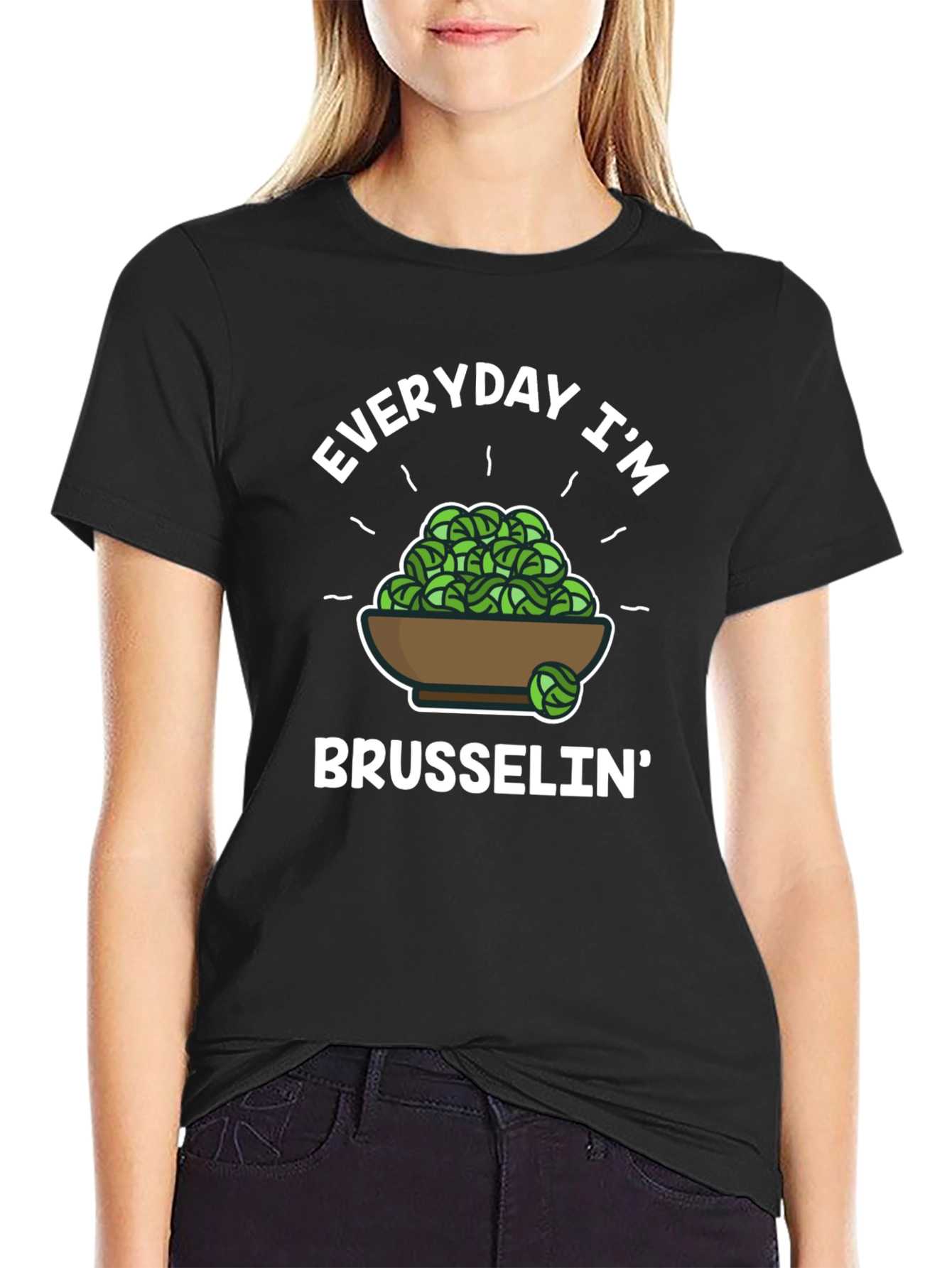 Black Everyday I'm Brussels'in T-Shirt view 2