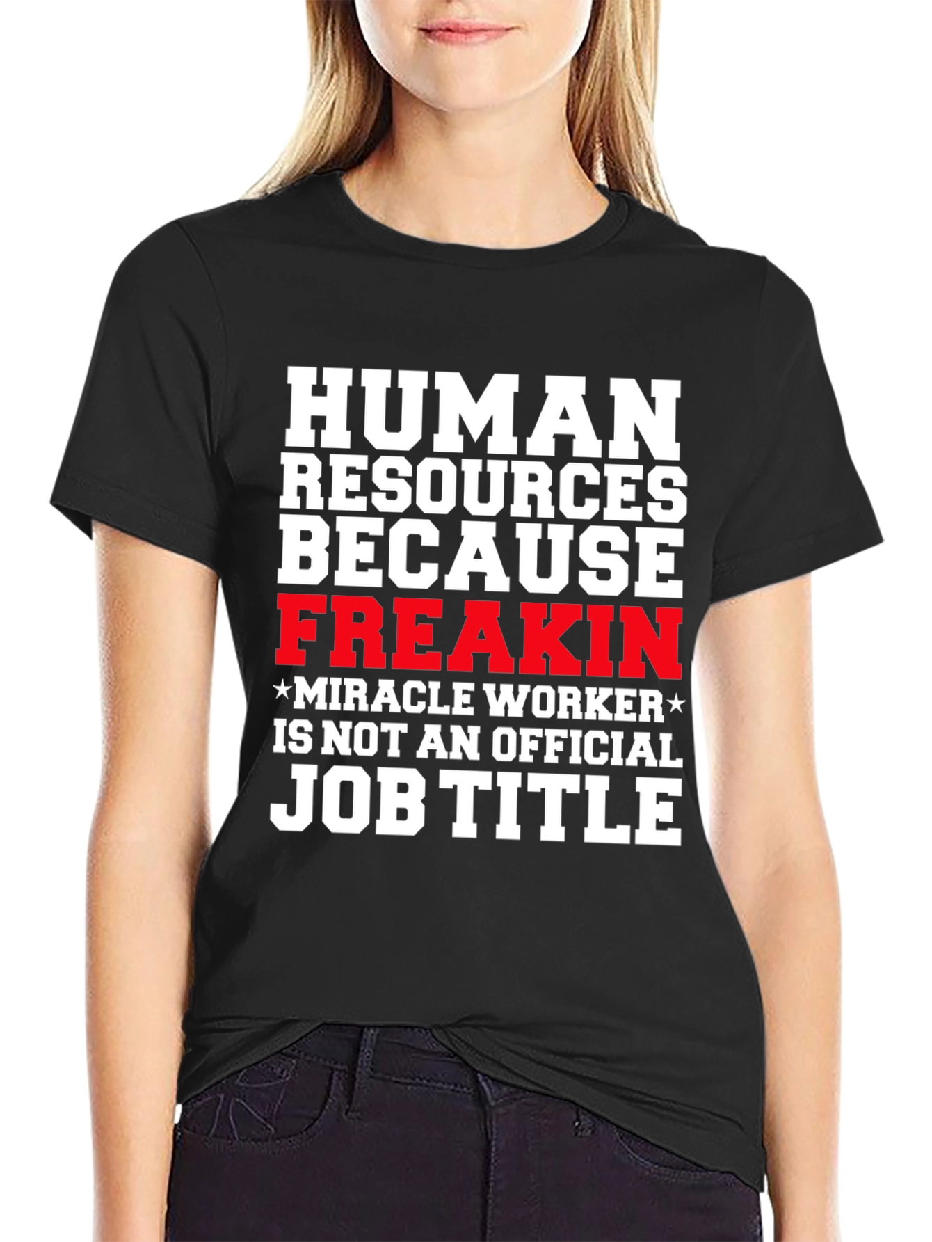 Black Human Resources Funny Job Title Graphic Tee view 2