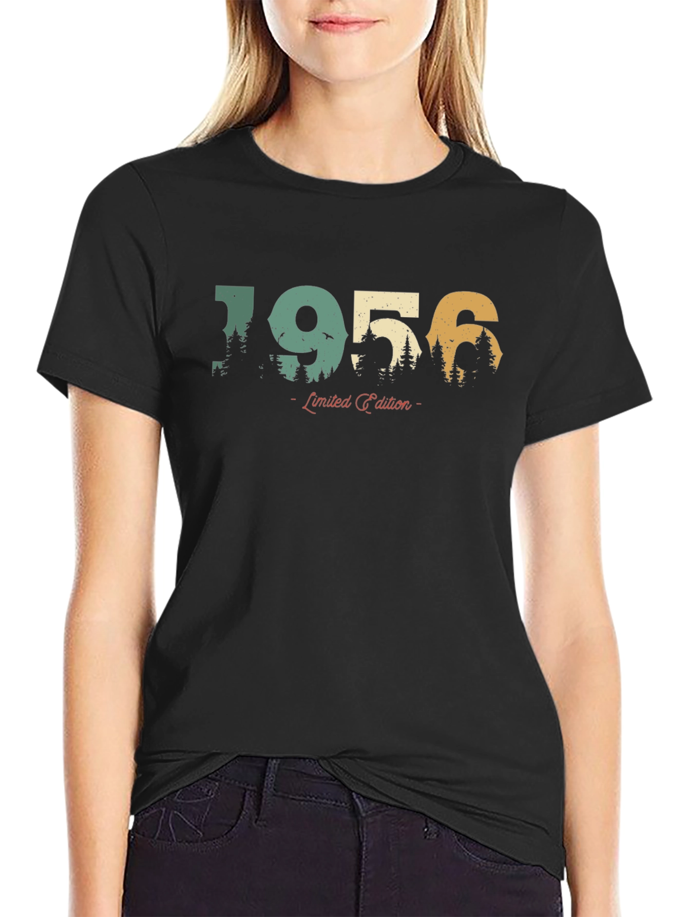 Black Vintage 1956 Limited Edition T-Shirt view 2