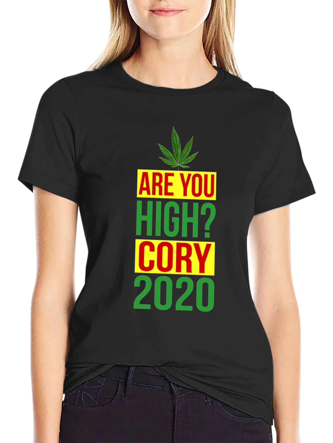 Black Are You High? Funny Graphic T-Shirt view 2