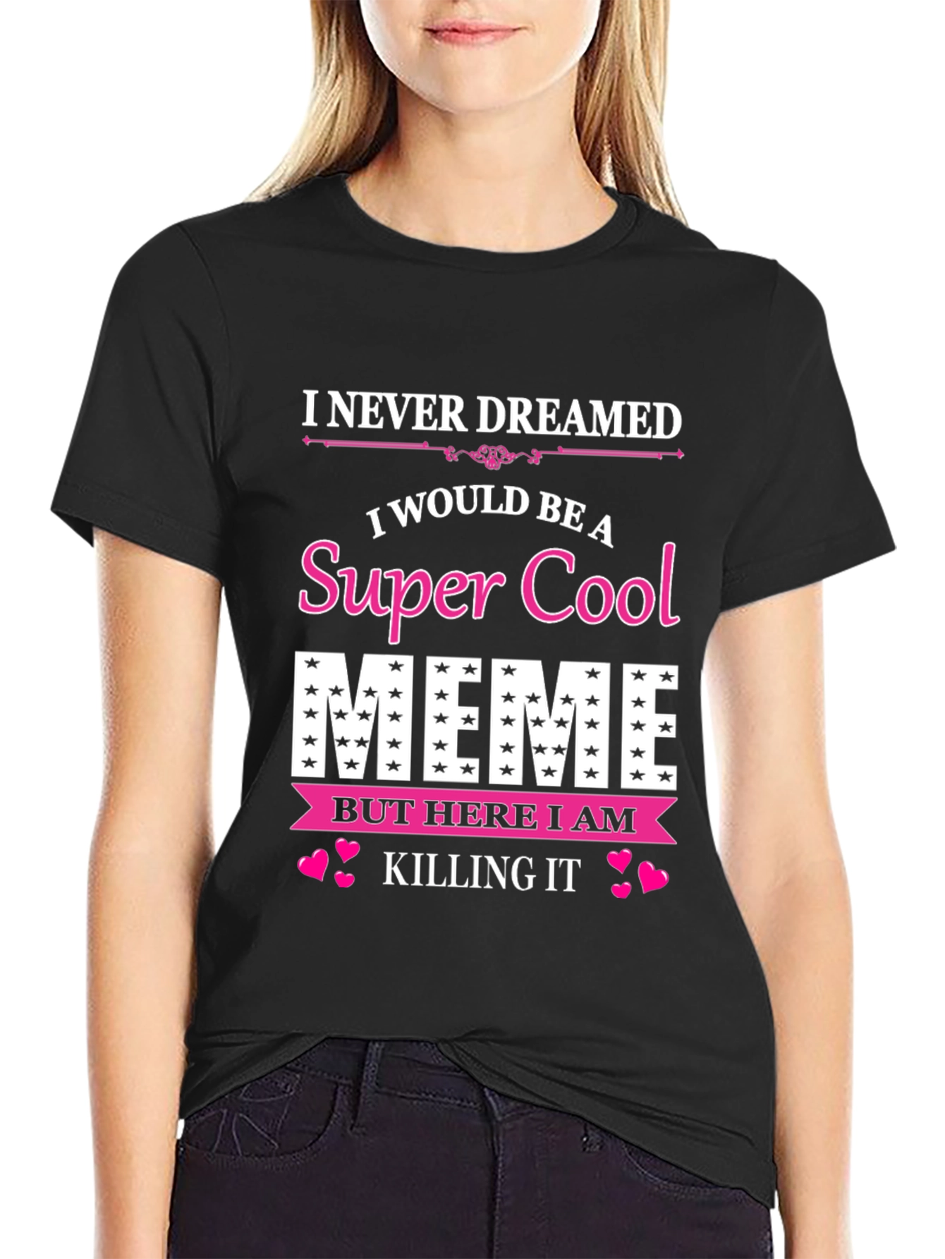 Black Super Cool Meme T-Shirt view 2
