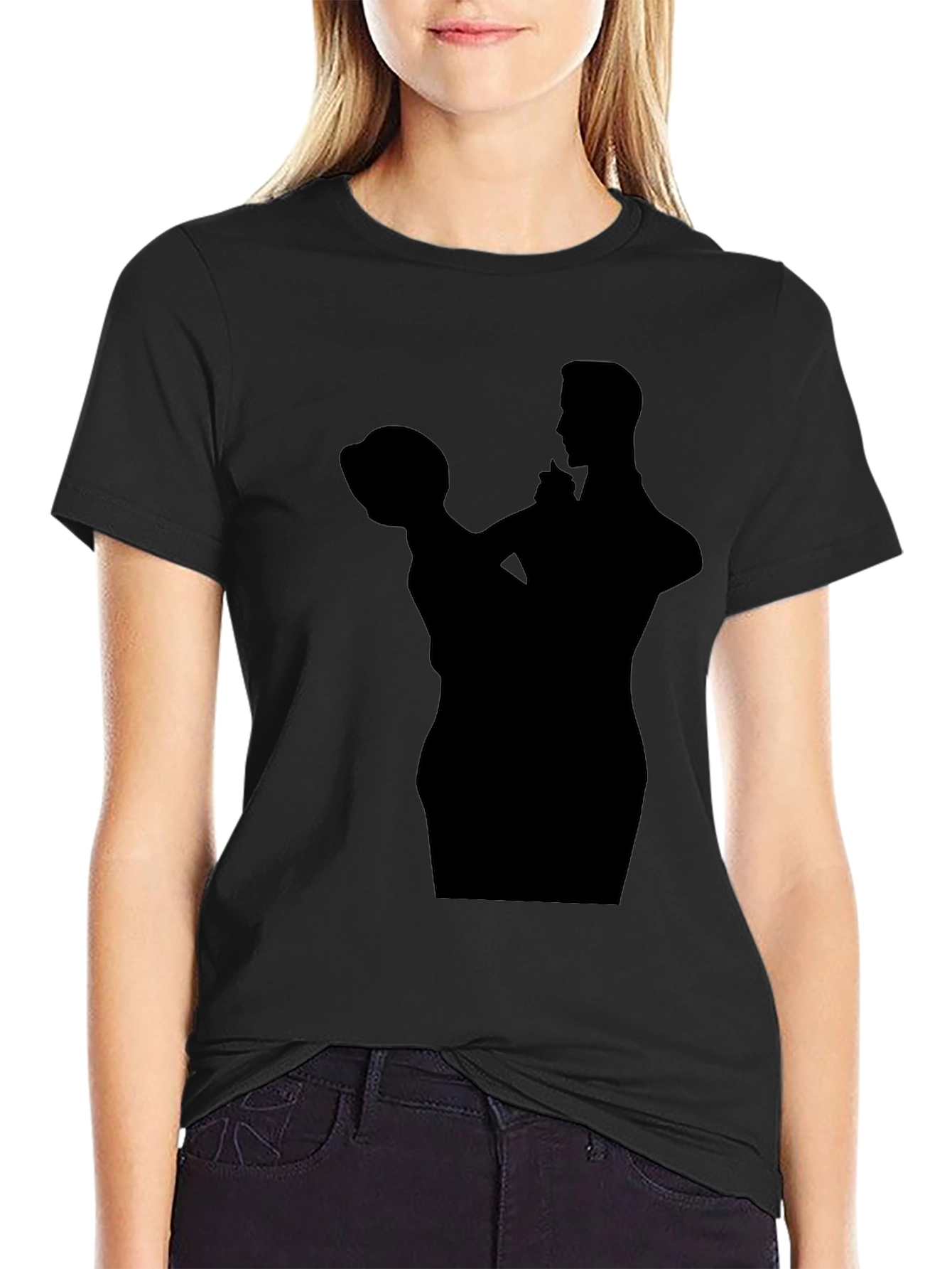 Black Silhouette Dance Graphic Tee - Classic Black view 2