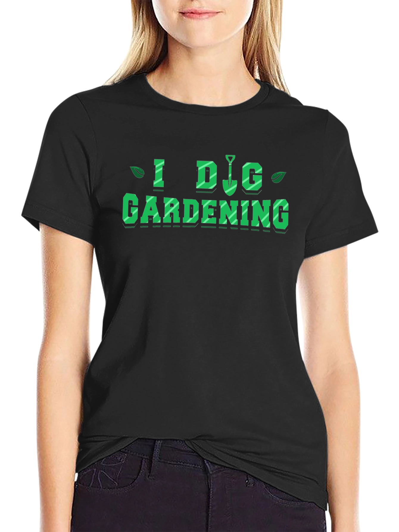 Black I Dig Gardening T-Shirt view 2