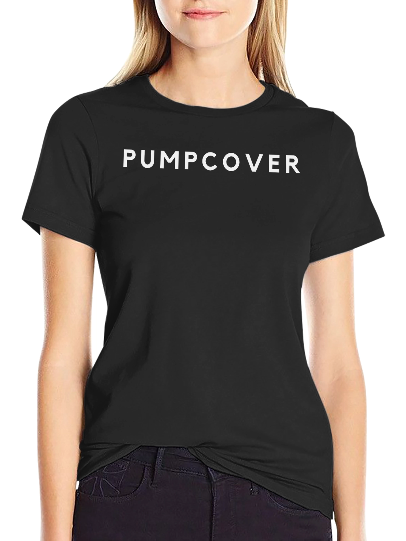 Black Pump Cover Black T-Shirt - Gym Wear view 2