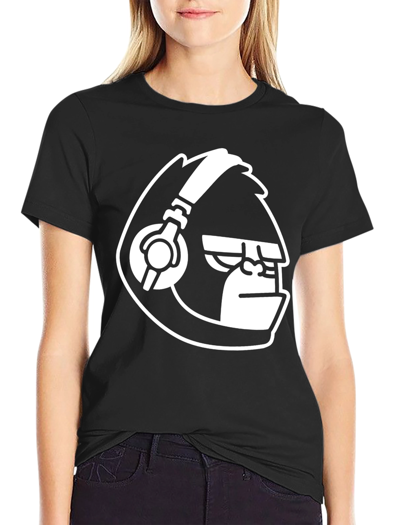 Black Cool Gorilla DJ T-Shirt - Black view 2