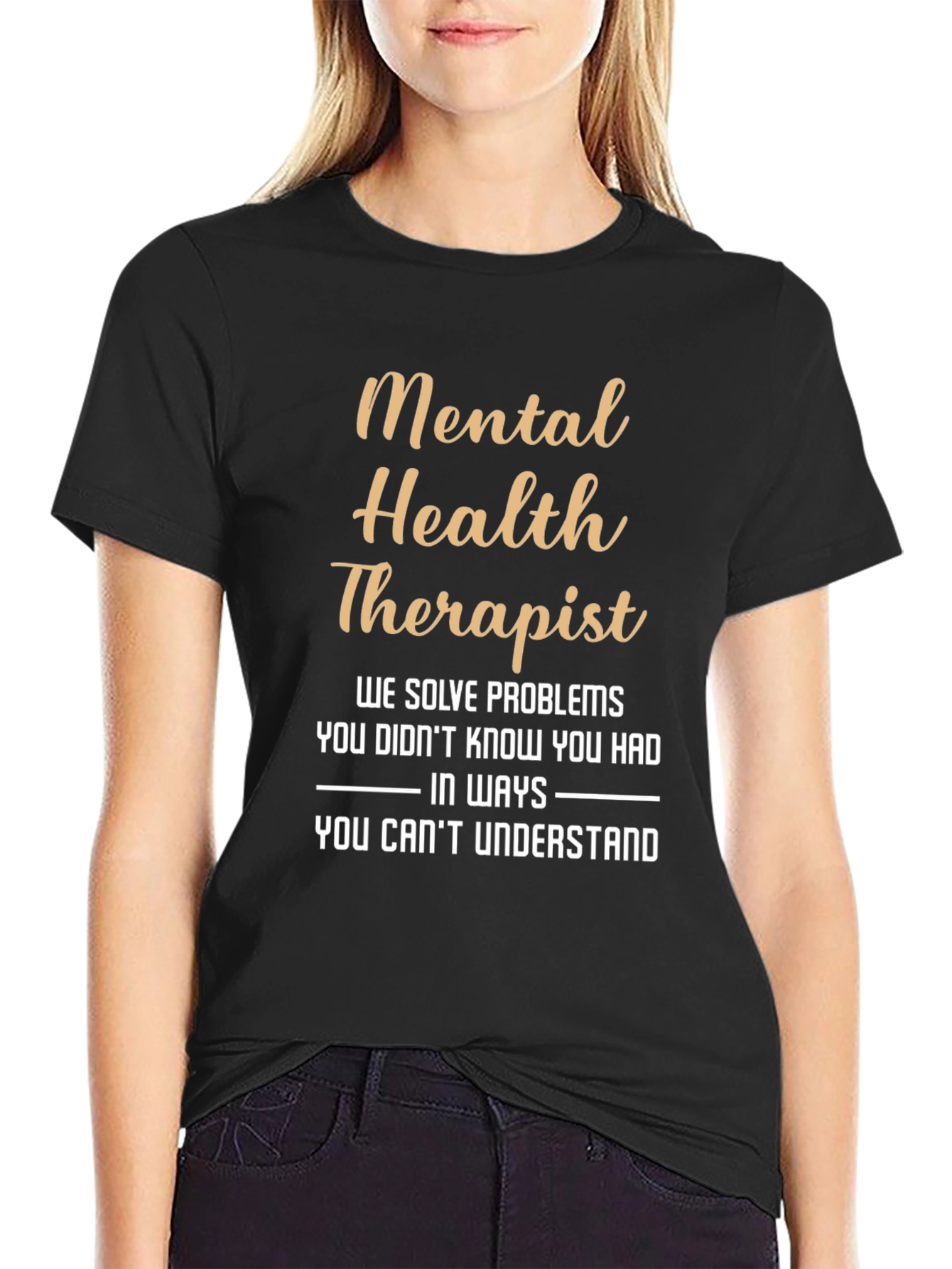 Black Mental Health Therapist T-Shirt view 2