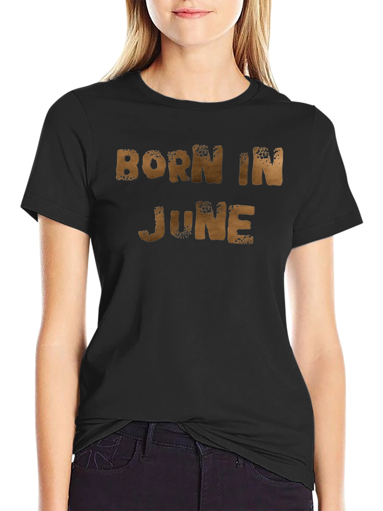 Black Born in June T-Shirt | Unique Birthday Gift view 2