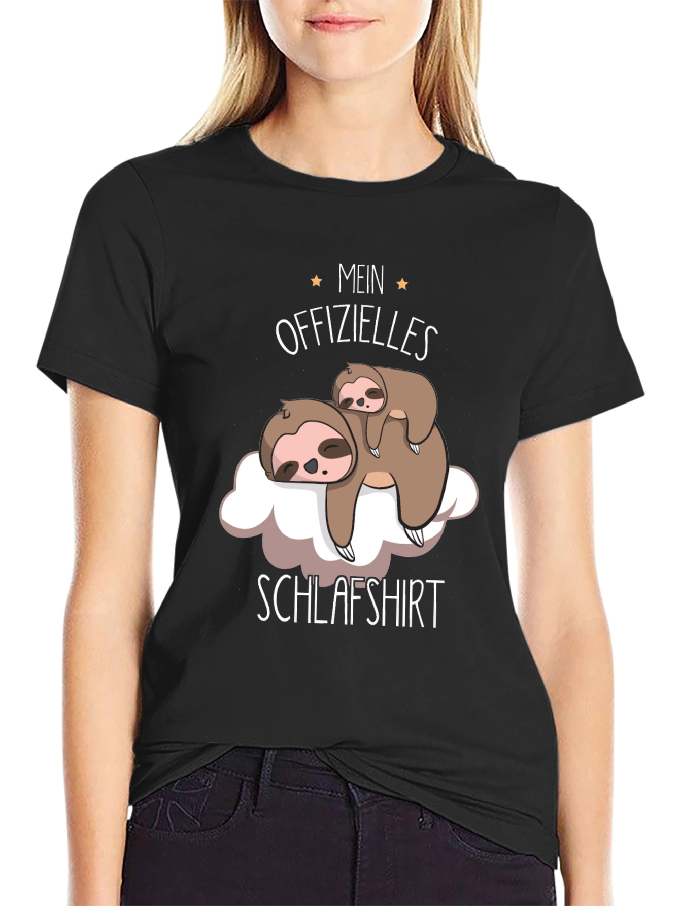 Black Funny Sloth Sleeping Shirt - Mein Offizielles Schlafshirt view 2