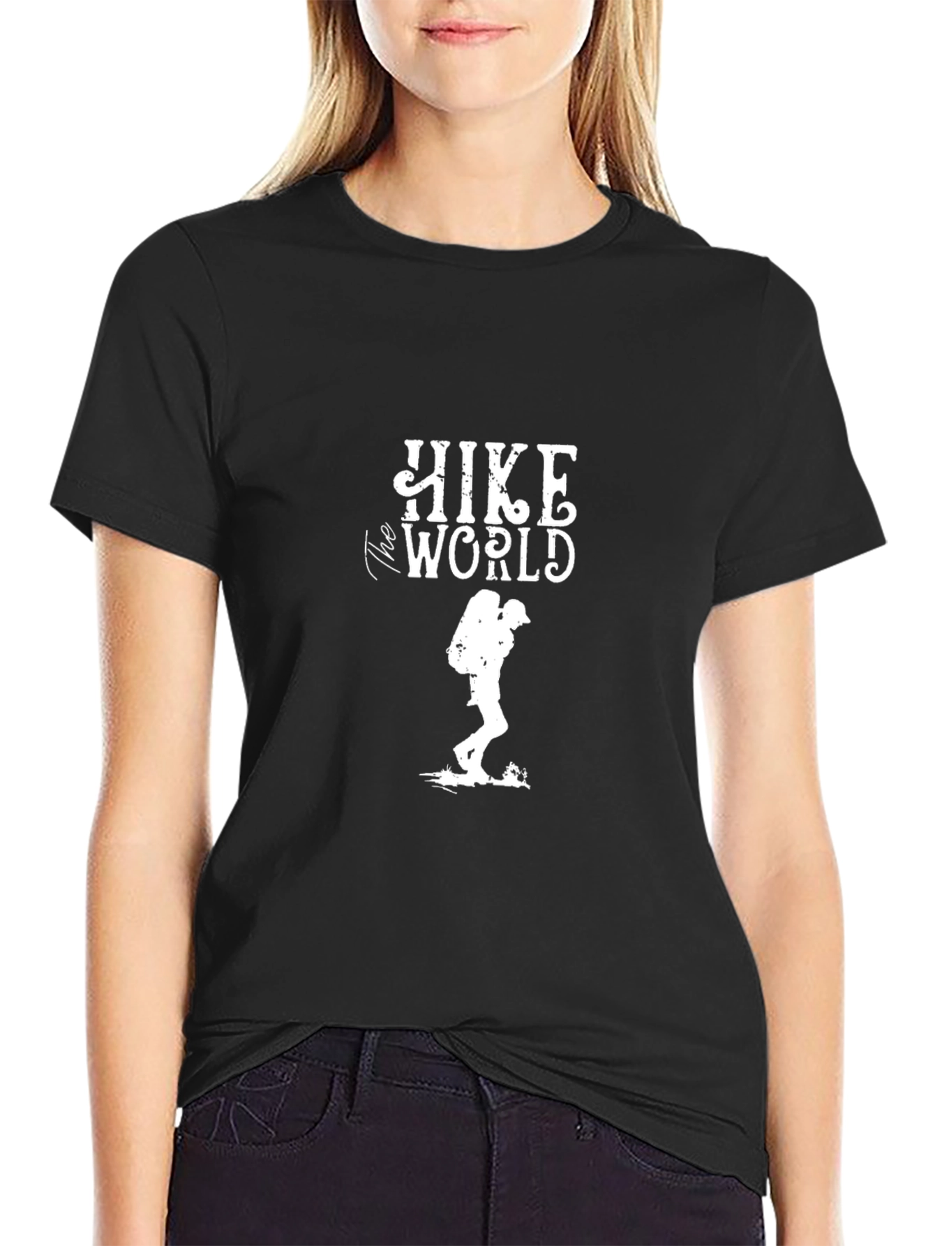 Black Hike The World Graphic Tee - Adventure Awaits! view 2