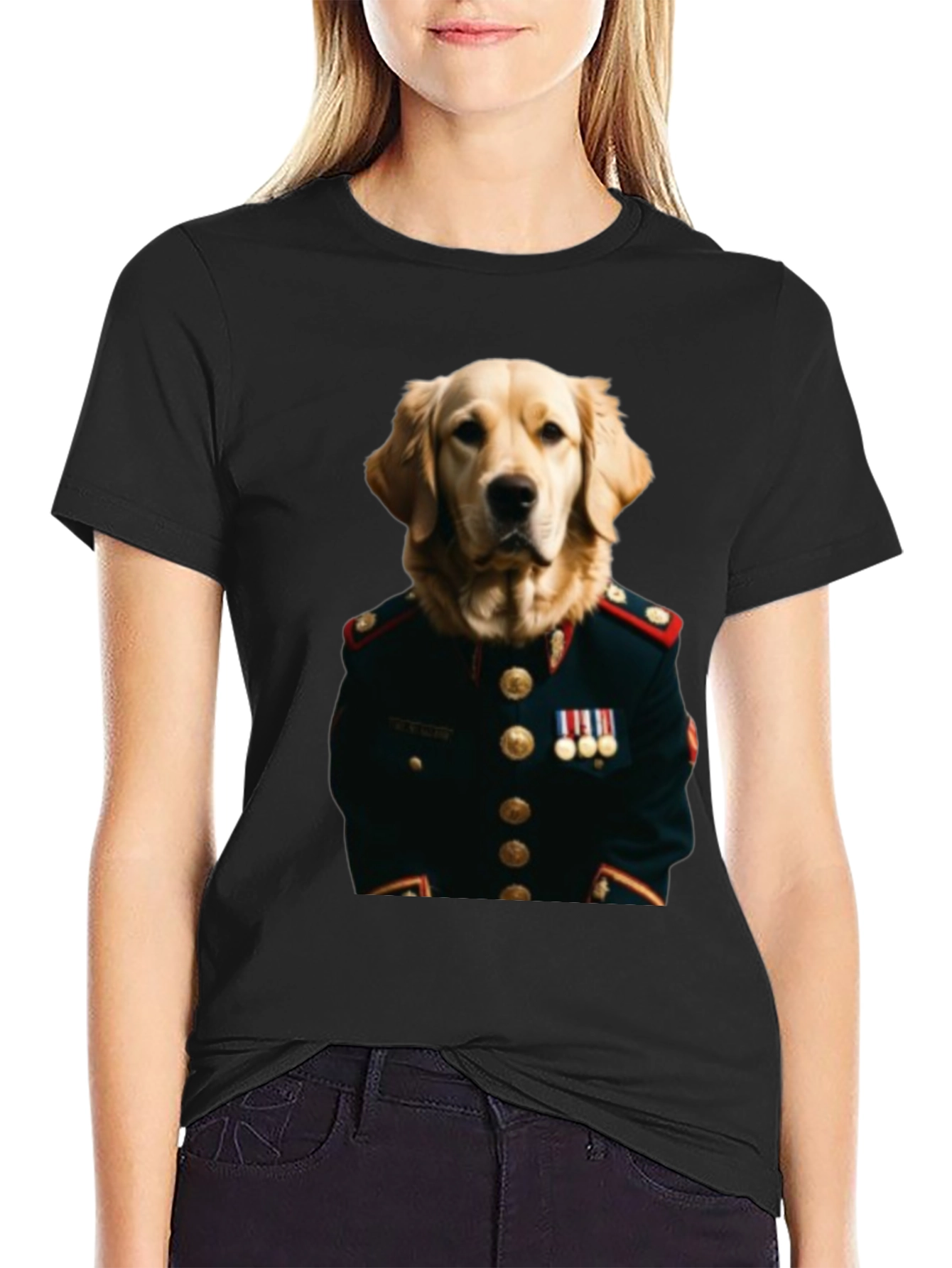 Black Dog General Graphic Tee - Unique Animal Lover Shirt view 2