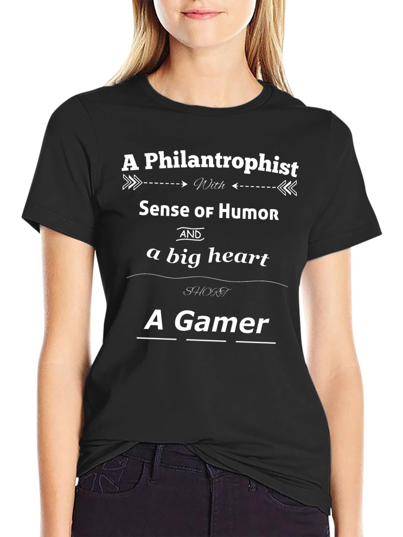Black Philanthropist Gamer Graphic Tee - Soft Cotton Blend view 2