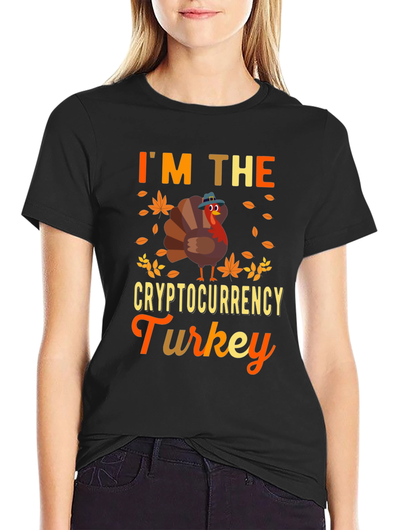 Black Cryptocurrency Turkey T-Shirt view 2