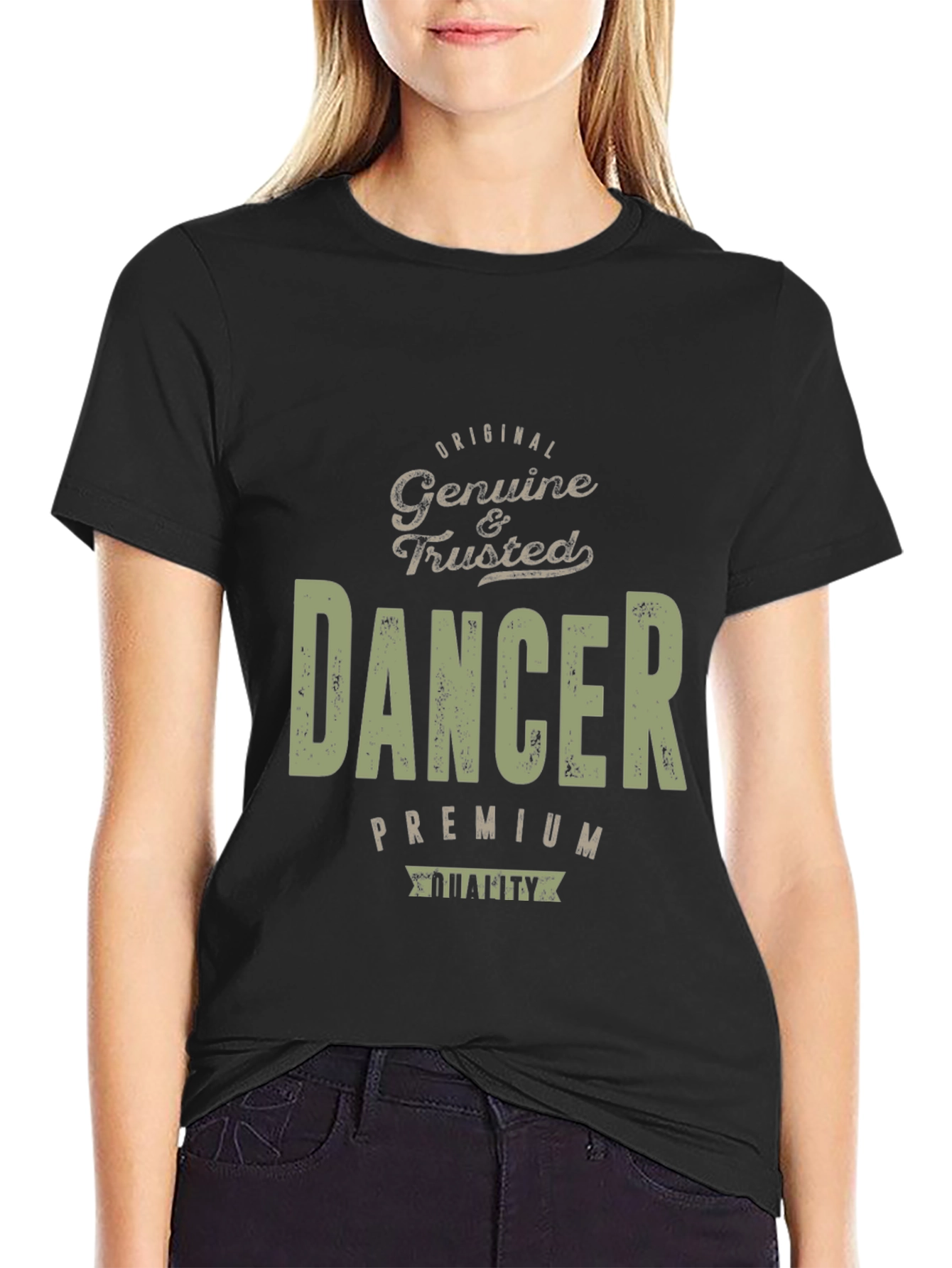 Black Original Dancer Premium Quality Black T-Shirt view 2