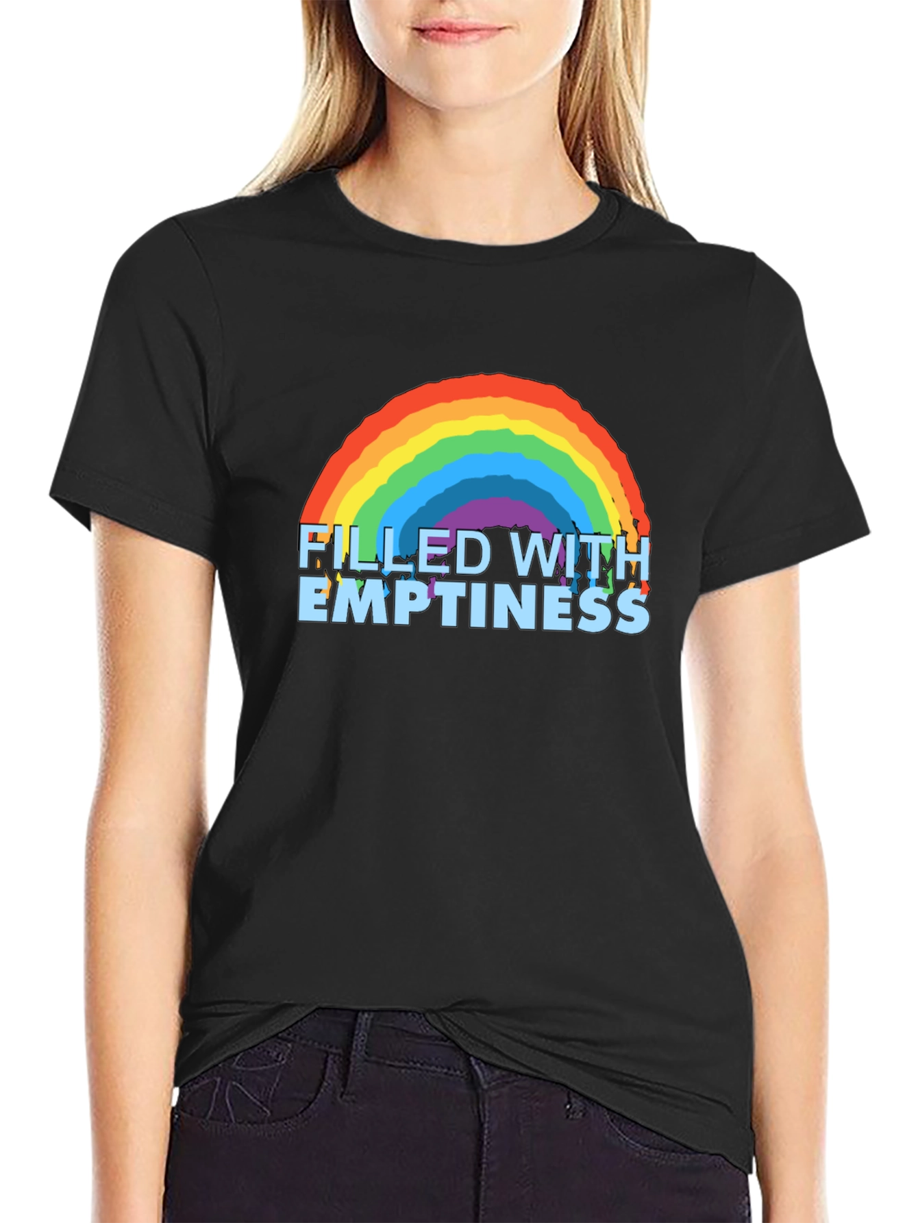 Black Filled With Emptiness Graphic Tee view 2