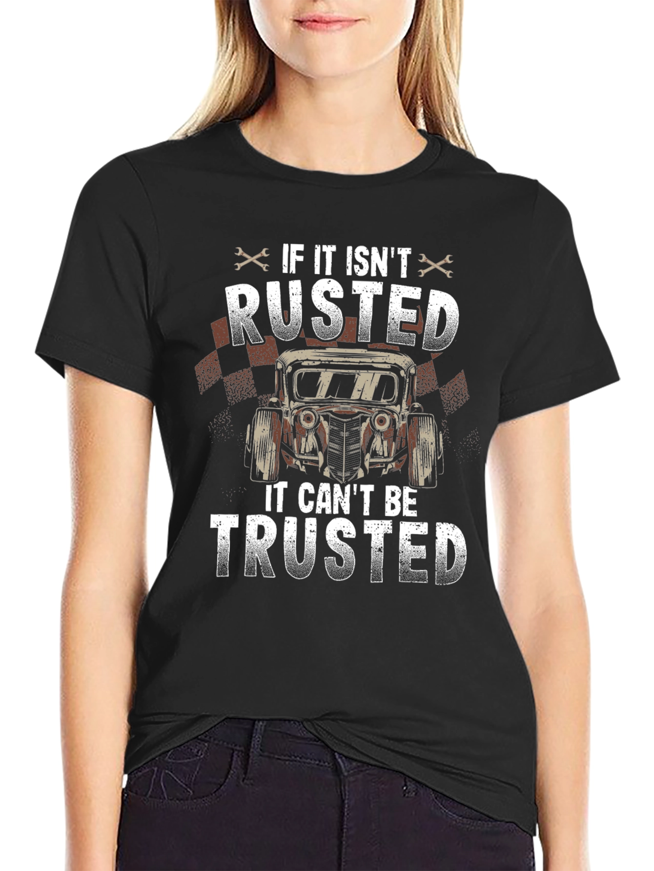 Black Rusted Car T-Shirt view 2