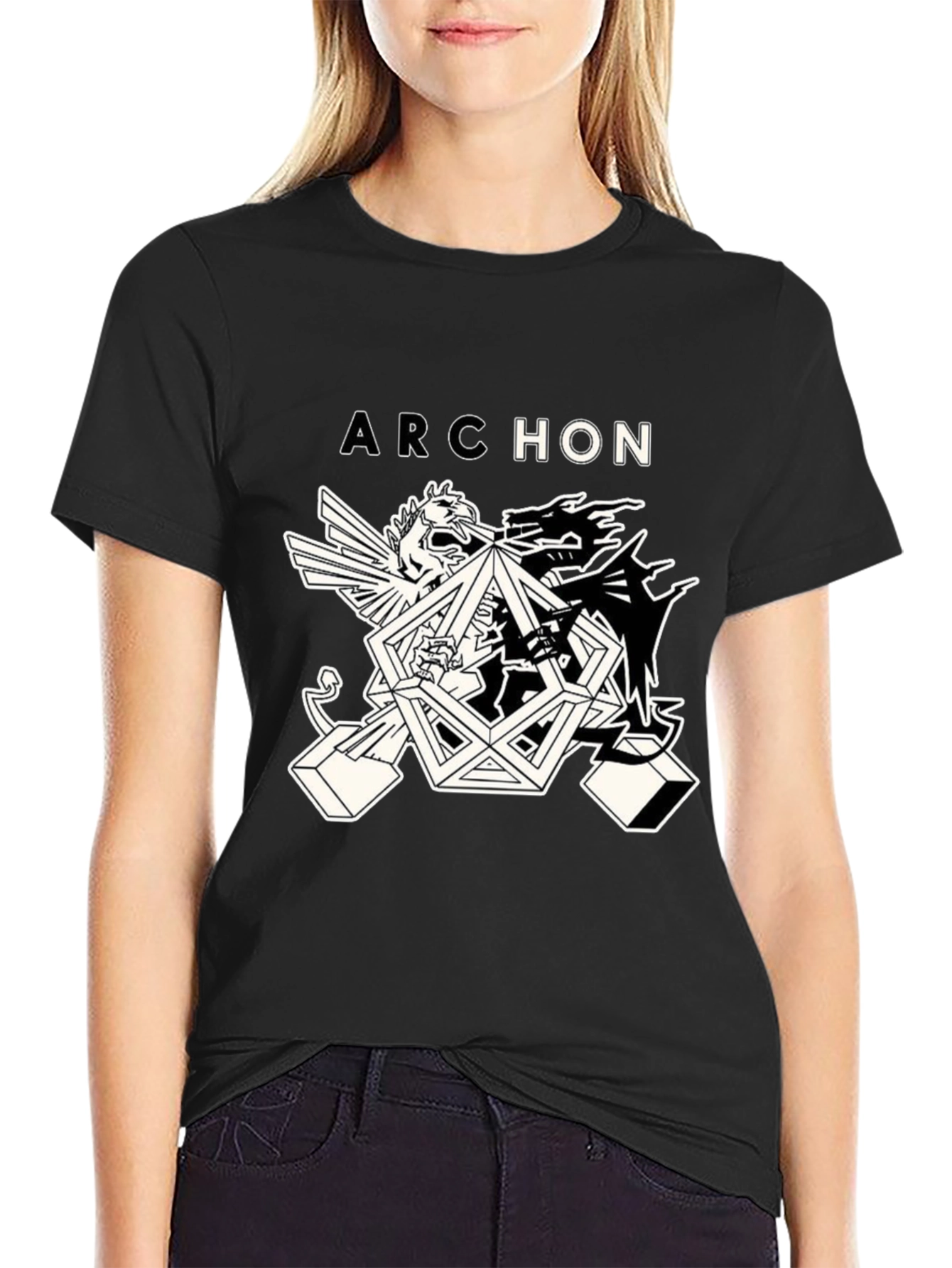 Black Archon Graphic Tee - Black Cotton Blend view 2
