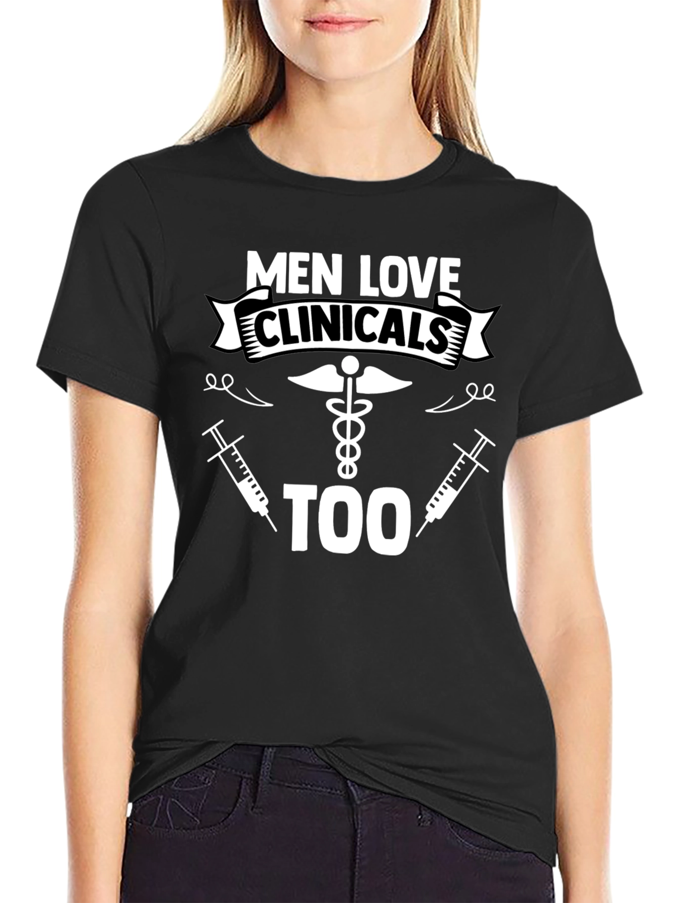 Black Men Love Clinicals Too Funny T-Shirt view 2